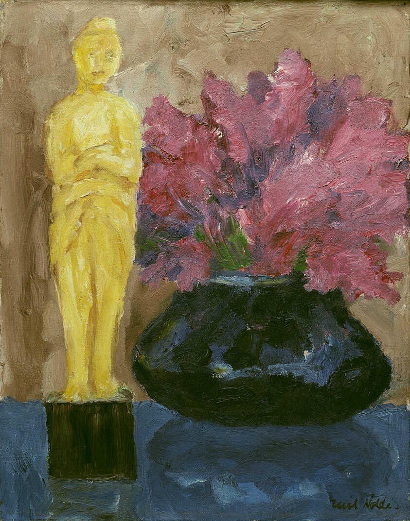Figure and Flowers by Emil Nolde