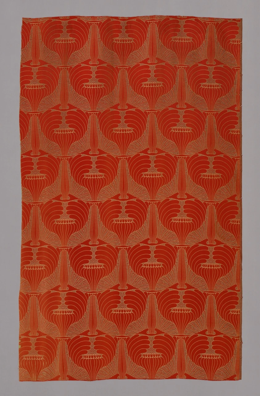 Mohnköpfe (Poppyheads) (Dress or Furnishing Fabric) by Koloman (Kolo) Moser