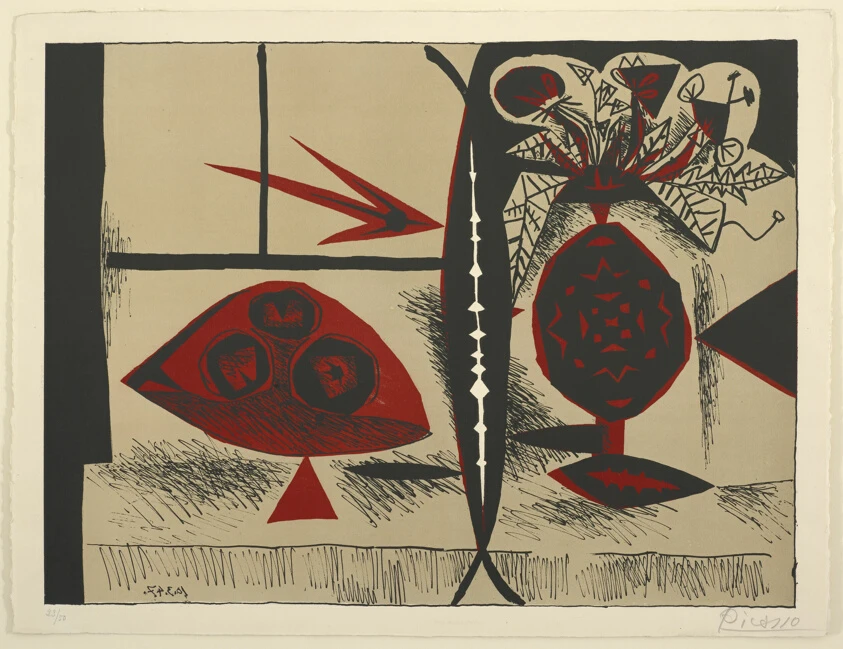 Composition with Vase of Flowers by Pablo Picasso