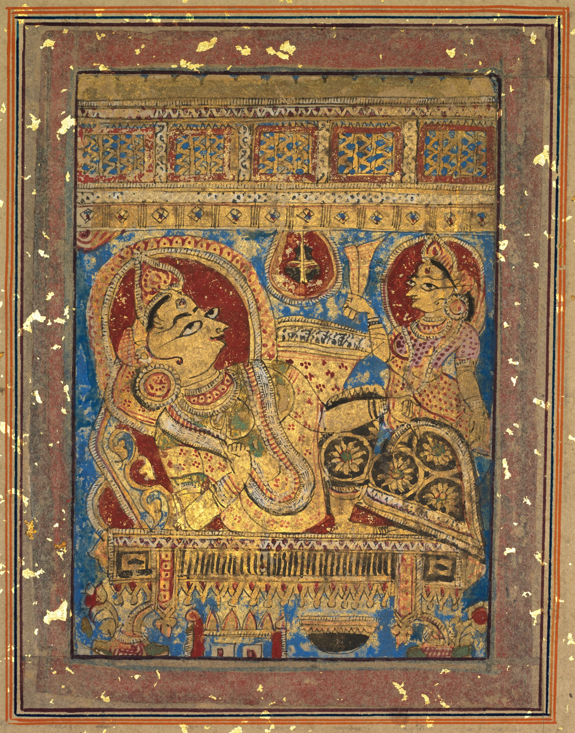 Painting from a Kalpa-sutra: Queen Trishala Reclining