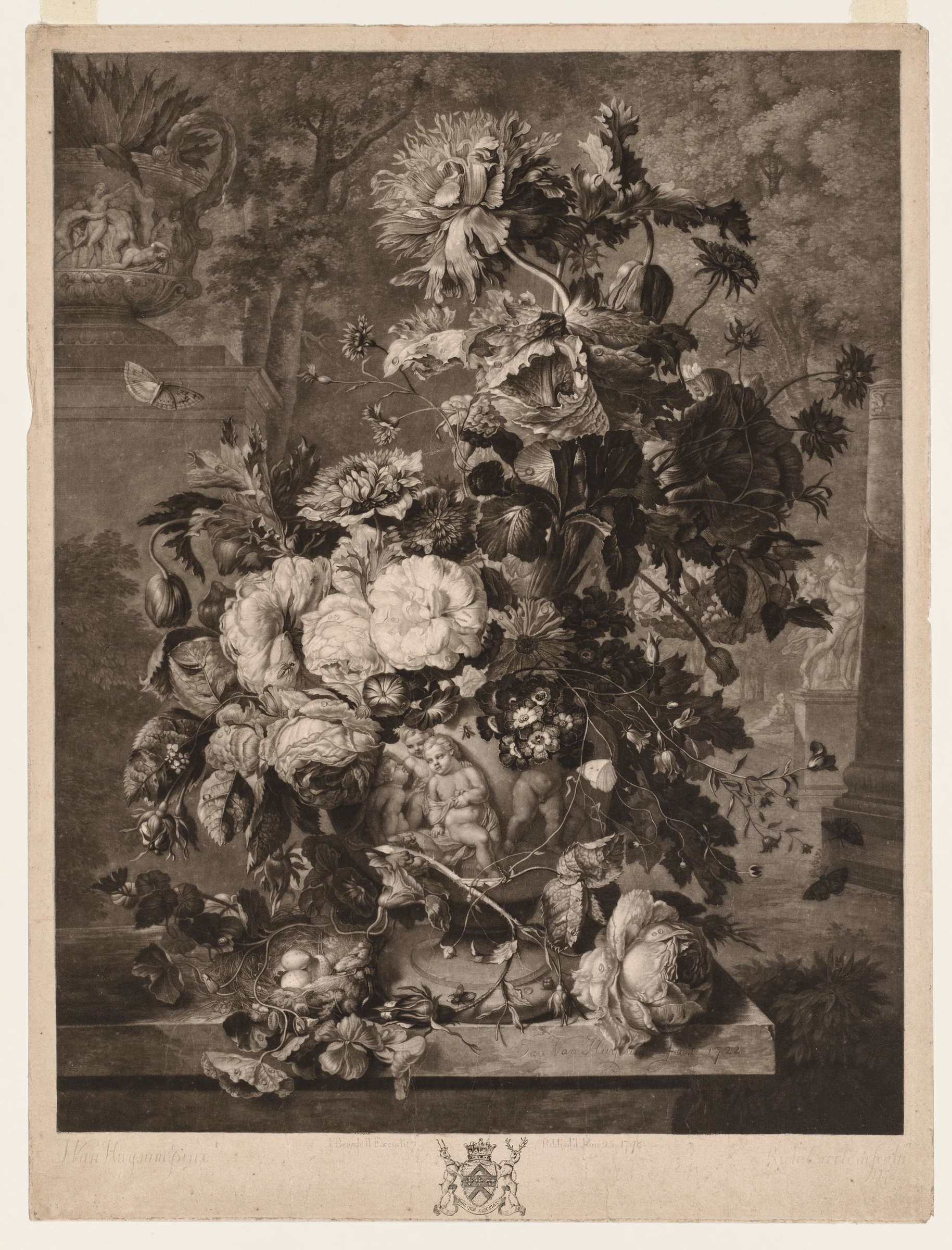 A Flower Piece by Richard Earlom; Jan van Huysum