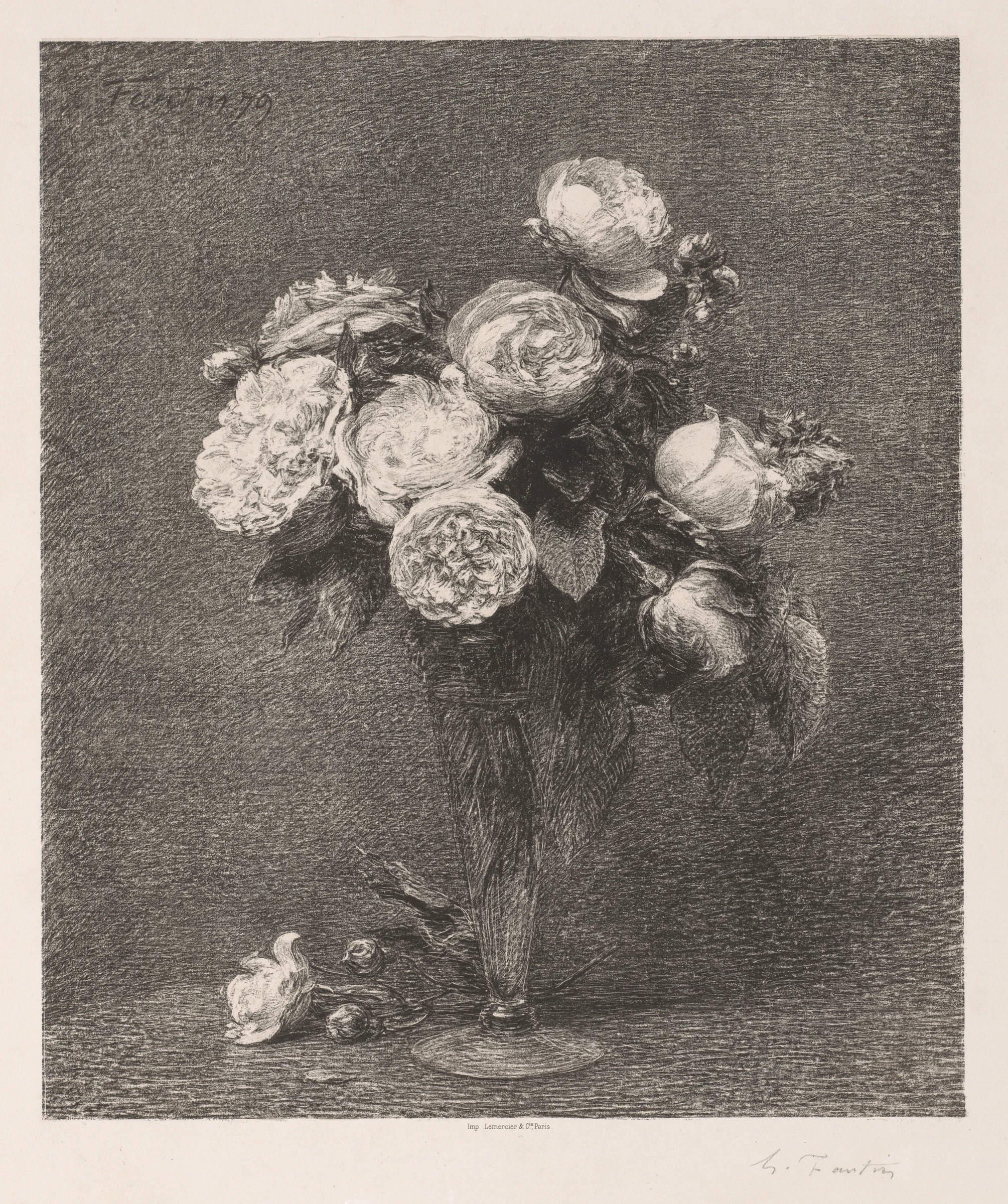 Bouquet of Roses by Henri Fantin-Latour