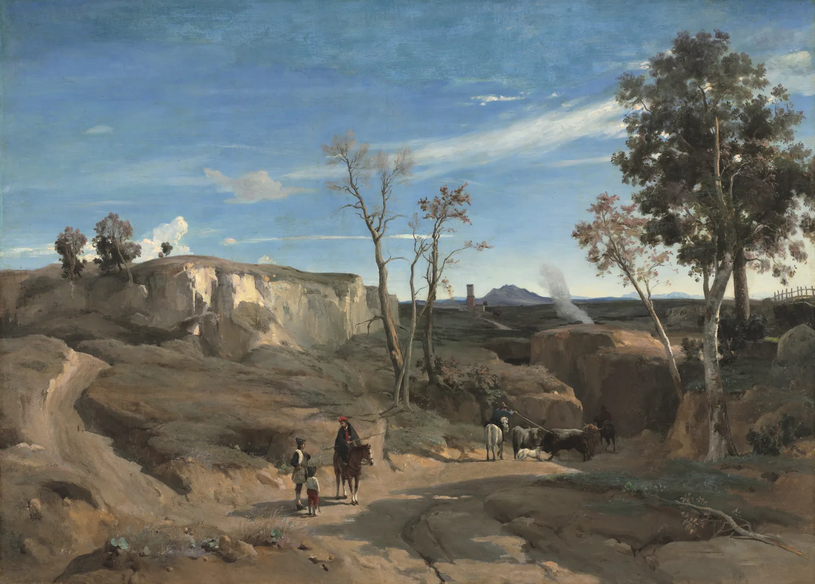La Cervara, the Roman Campagna by Jean Baptiste Camille Corot