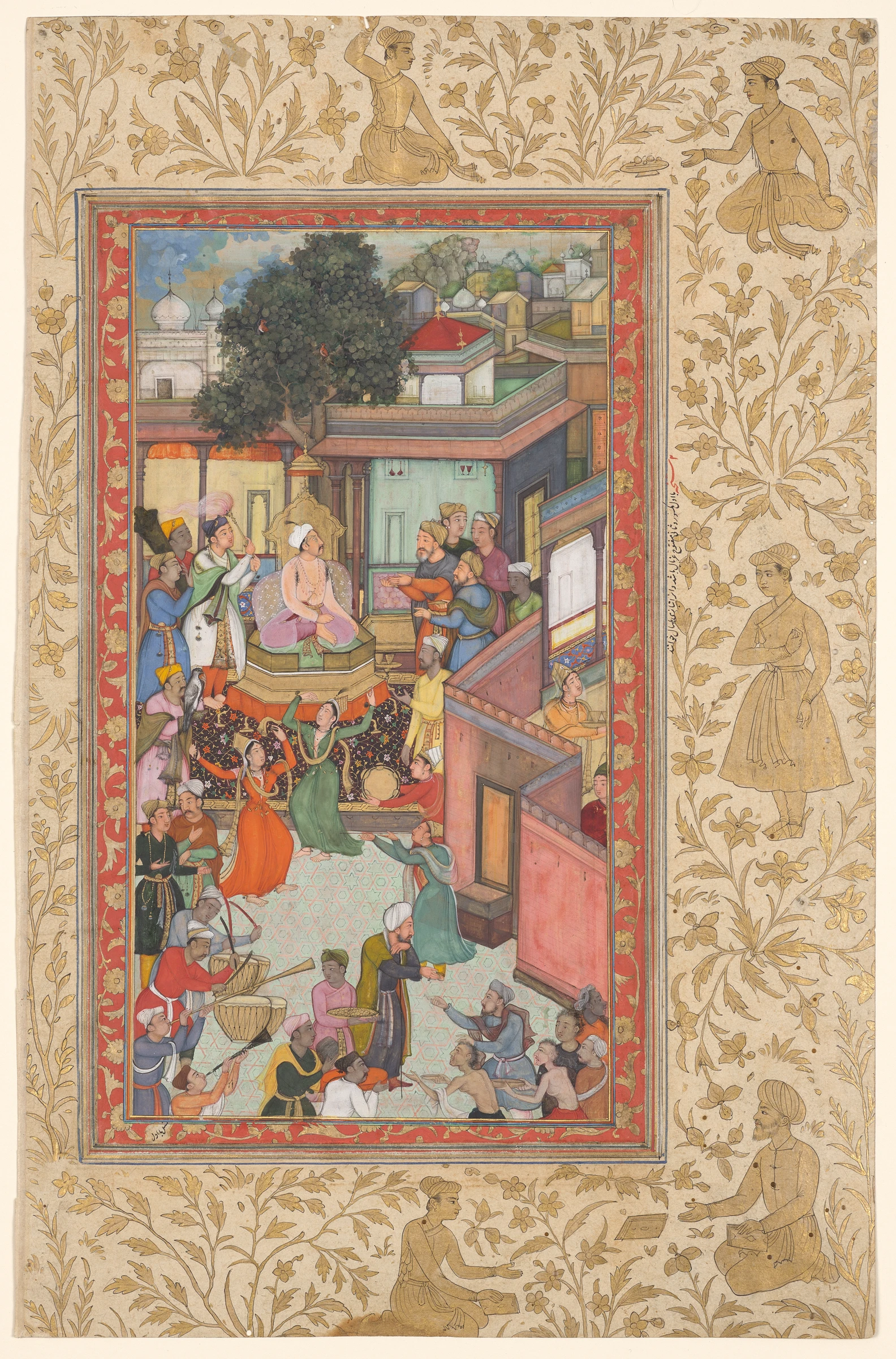 Circumcision ceremony for Akbar’s sons, painting 126 from an Akbar-nama (Book of Akbar) of Abu’l Fazl (Indian, 1551–1602) by Dharam Das