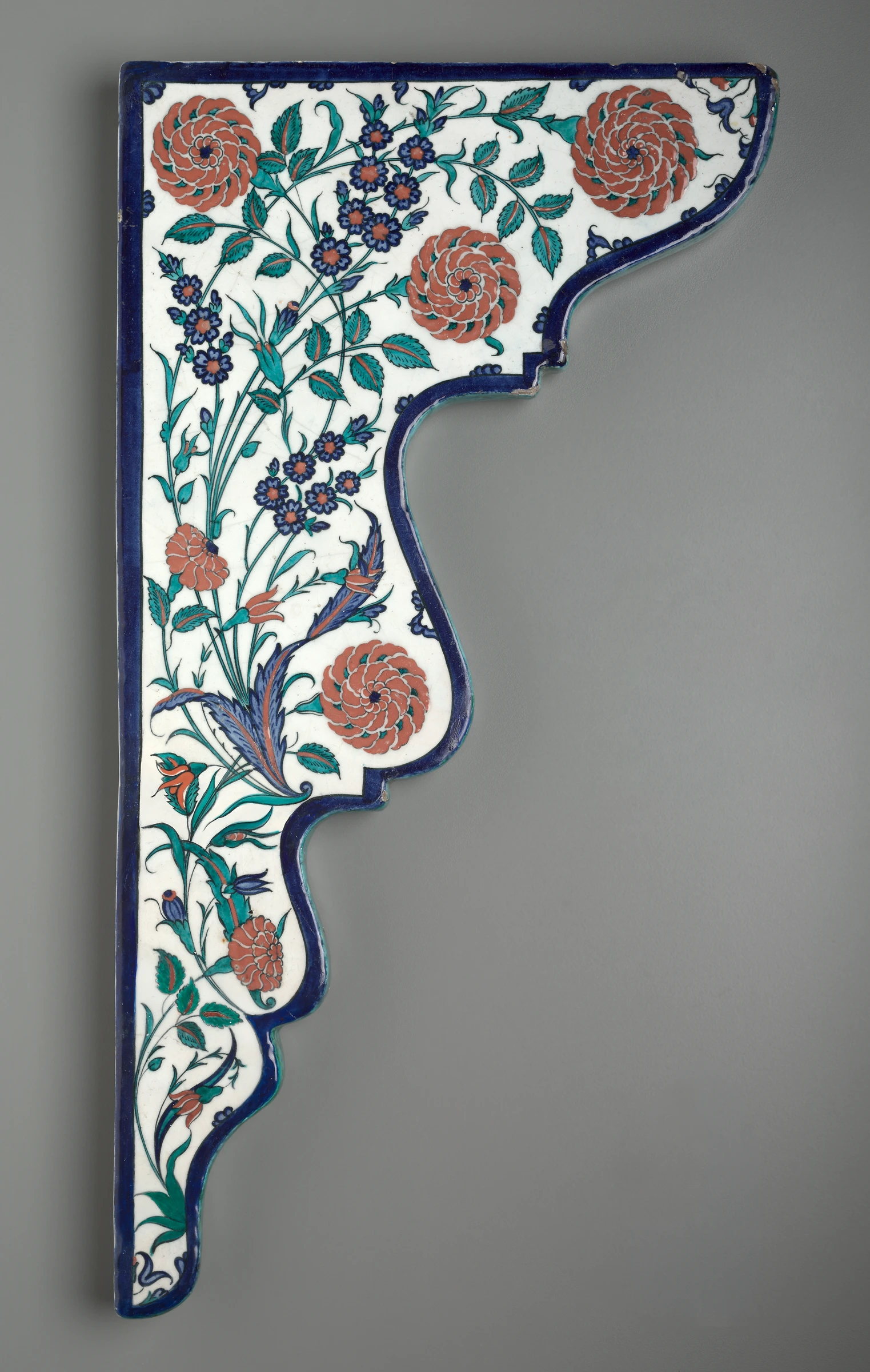 Tile Spandrel with Floral Sprays