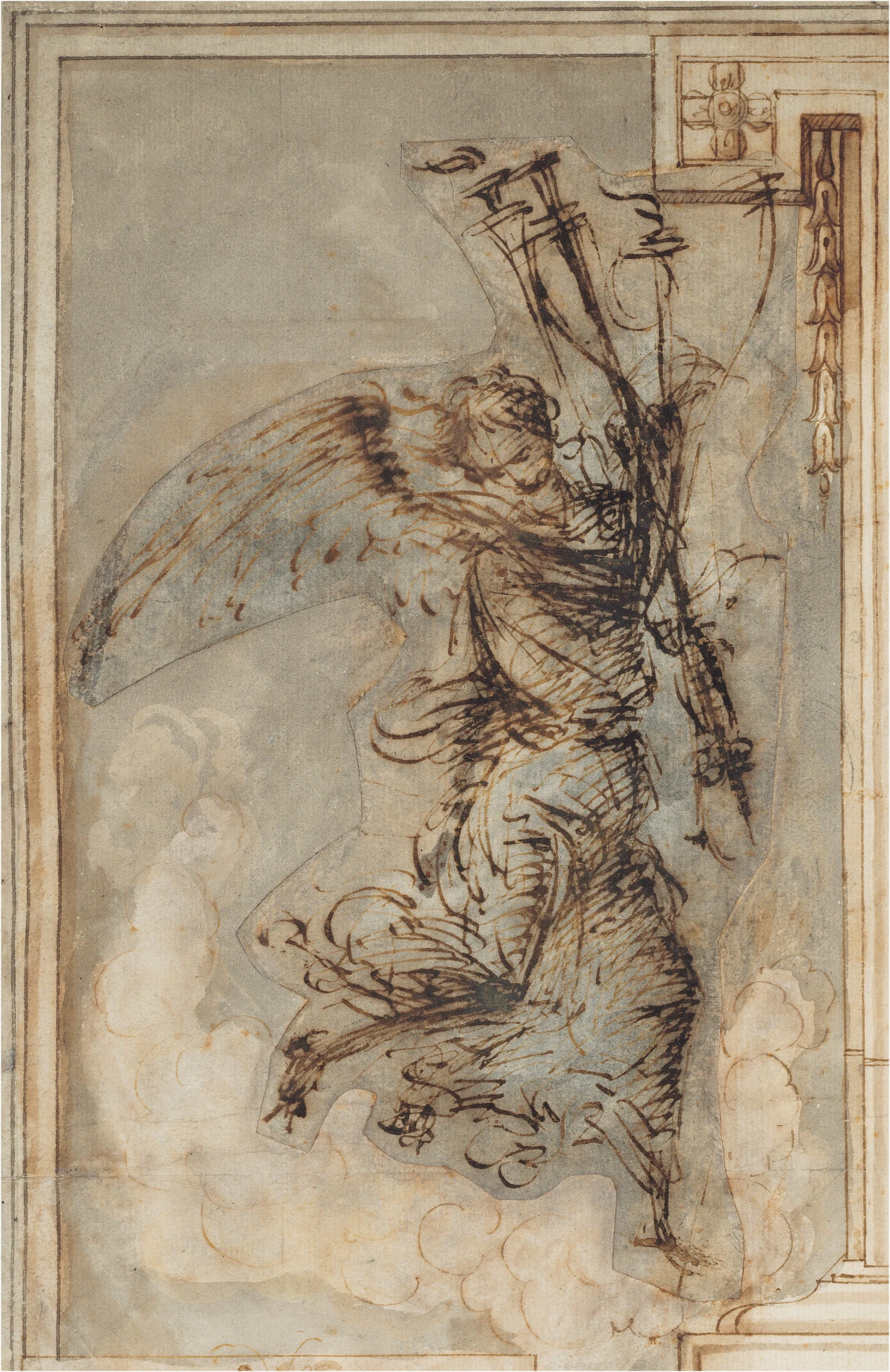 an angel carrying a torch 1991.190.1.f