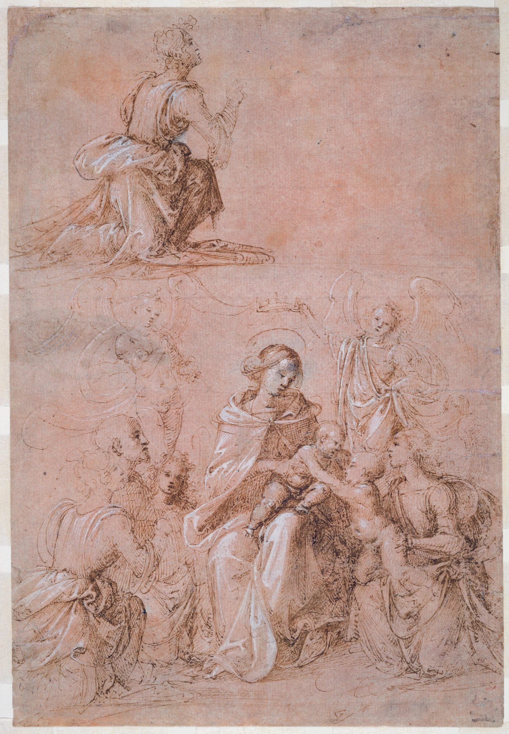 the virgin and child surrounded by saints and angels 2003.119.1.a