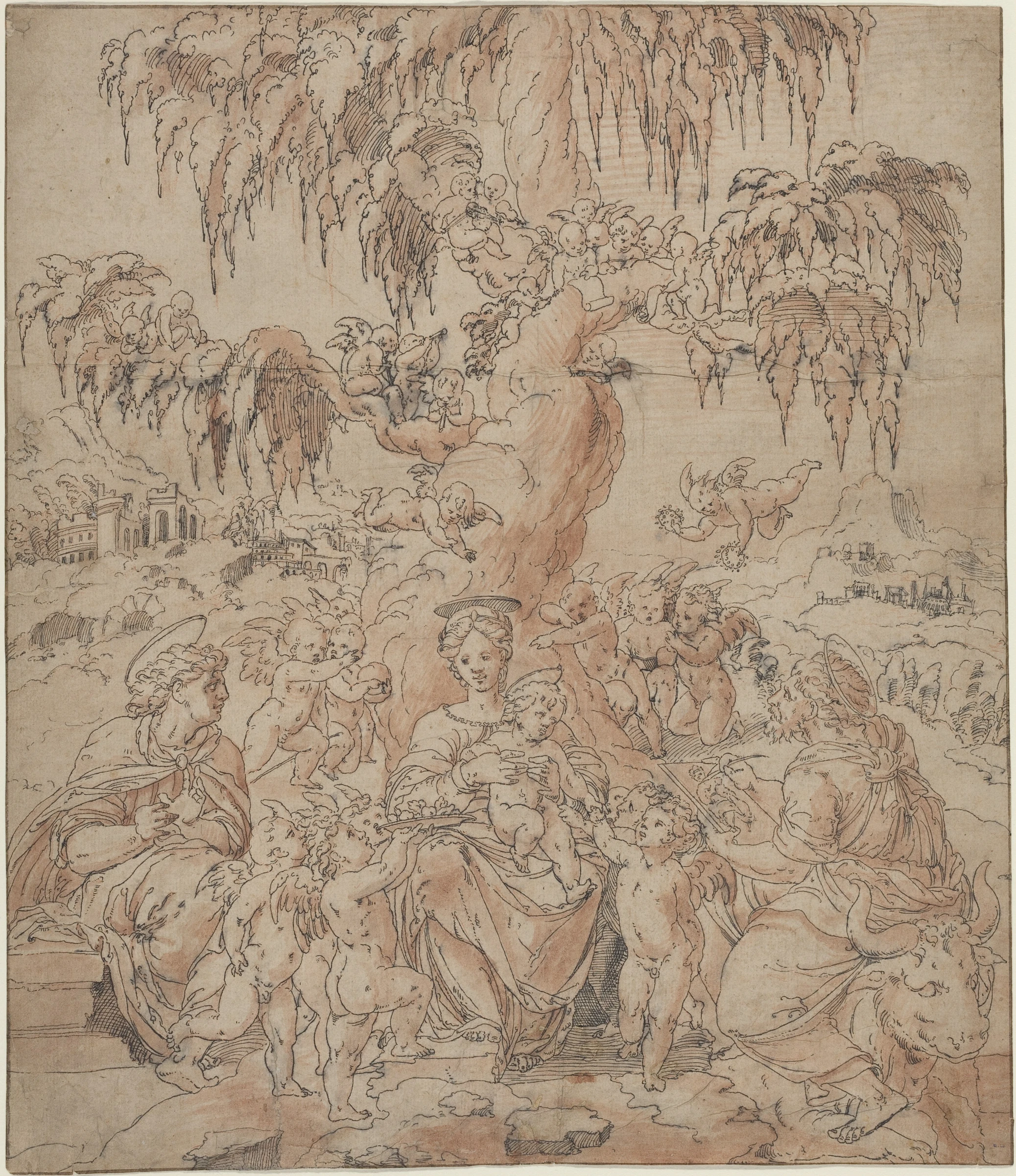 madonna and child with saints john and luke 1983.74.8
