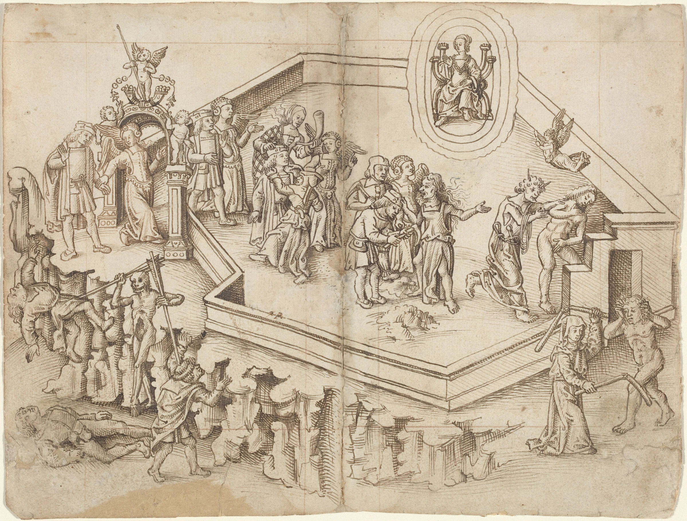 allegory of the life of a scholar in a rich household fol. 3 verso 4 recto 2006.11.28