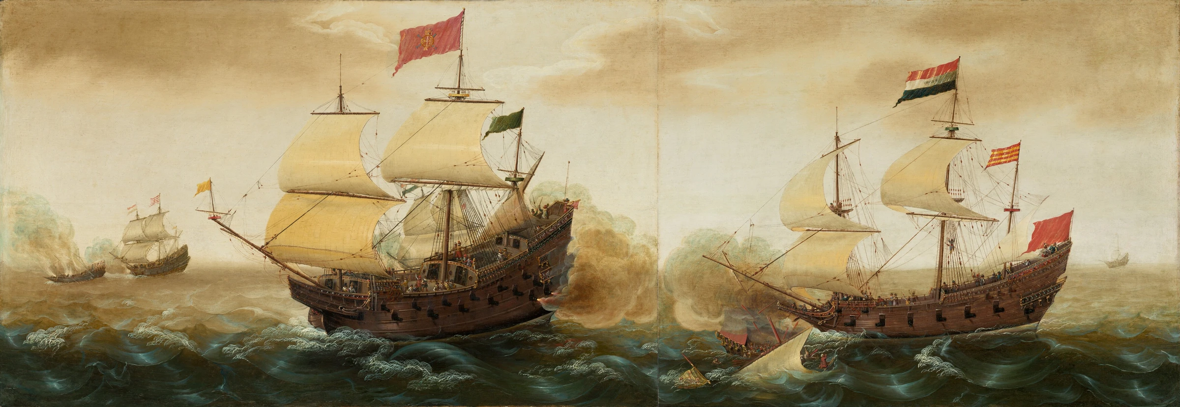A Naval Encounter Between Dutch And Spanish Warships 1995.21.1 2