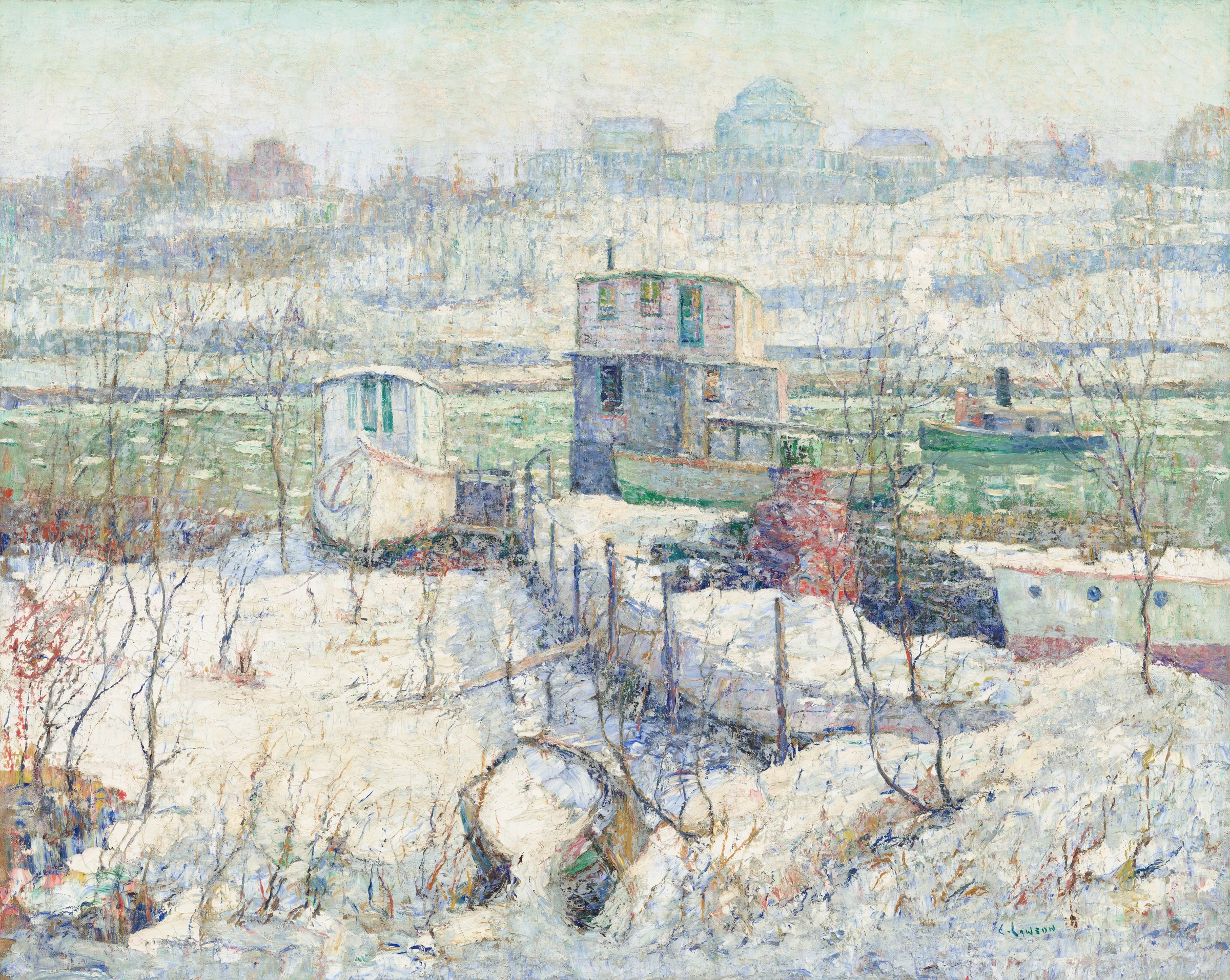 Boathouse, Winter, Harlem River 2014.136.9
