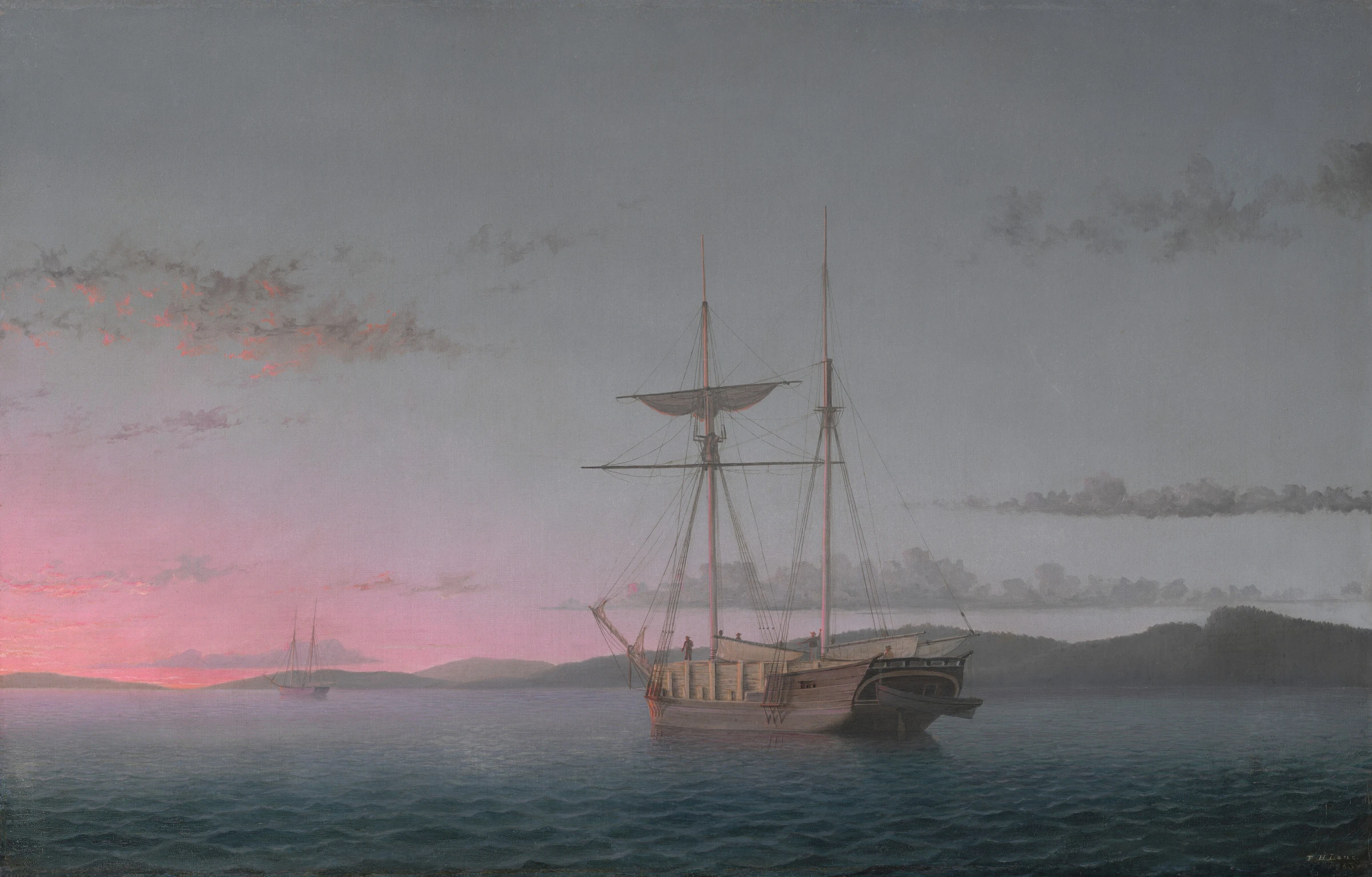 Lumber Schooners At Evening On Penobscot Bay 1980.29.1