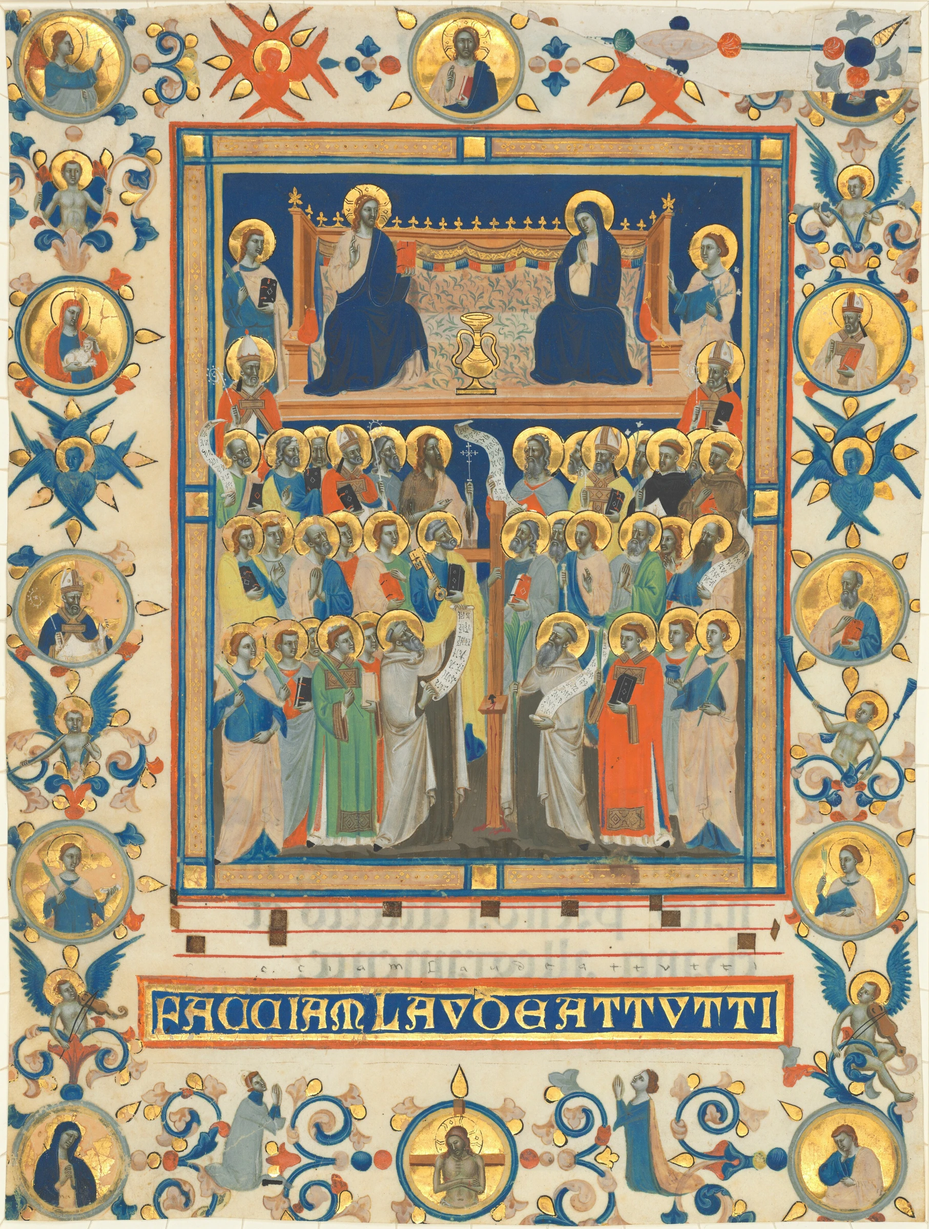 christ and the virgin enthroned with forty saints 1959.16.2