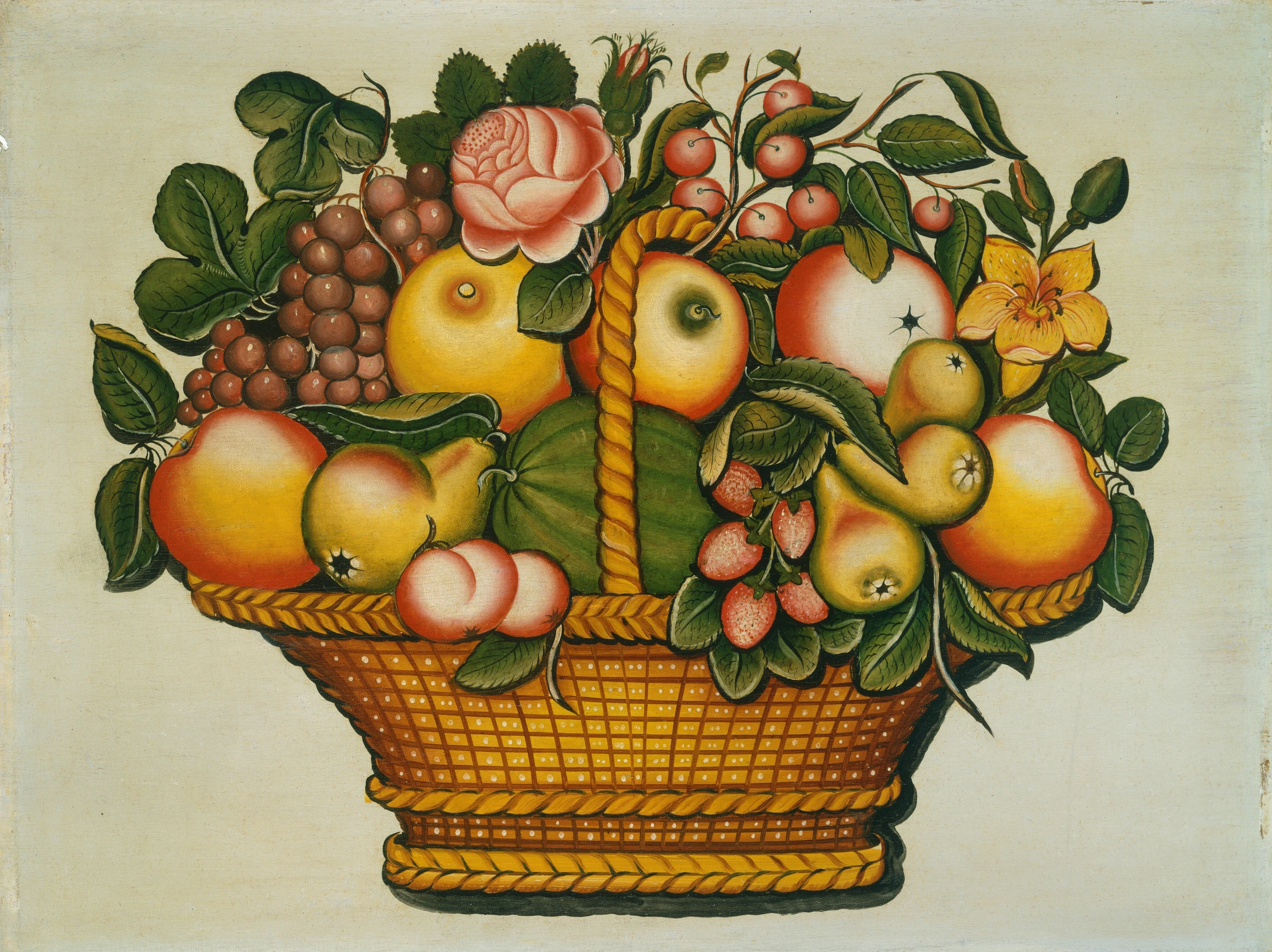 Basket Of Fruit With Flowers 1980.62.43