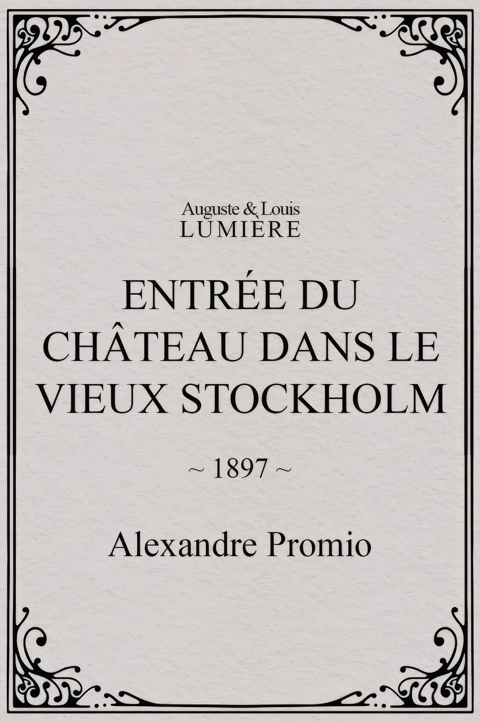 Entrée du château dans le vieux Stockholm (1897)