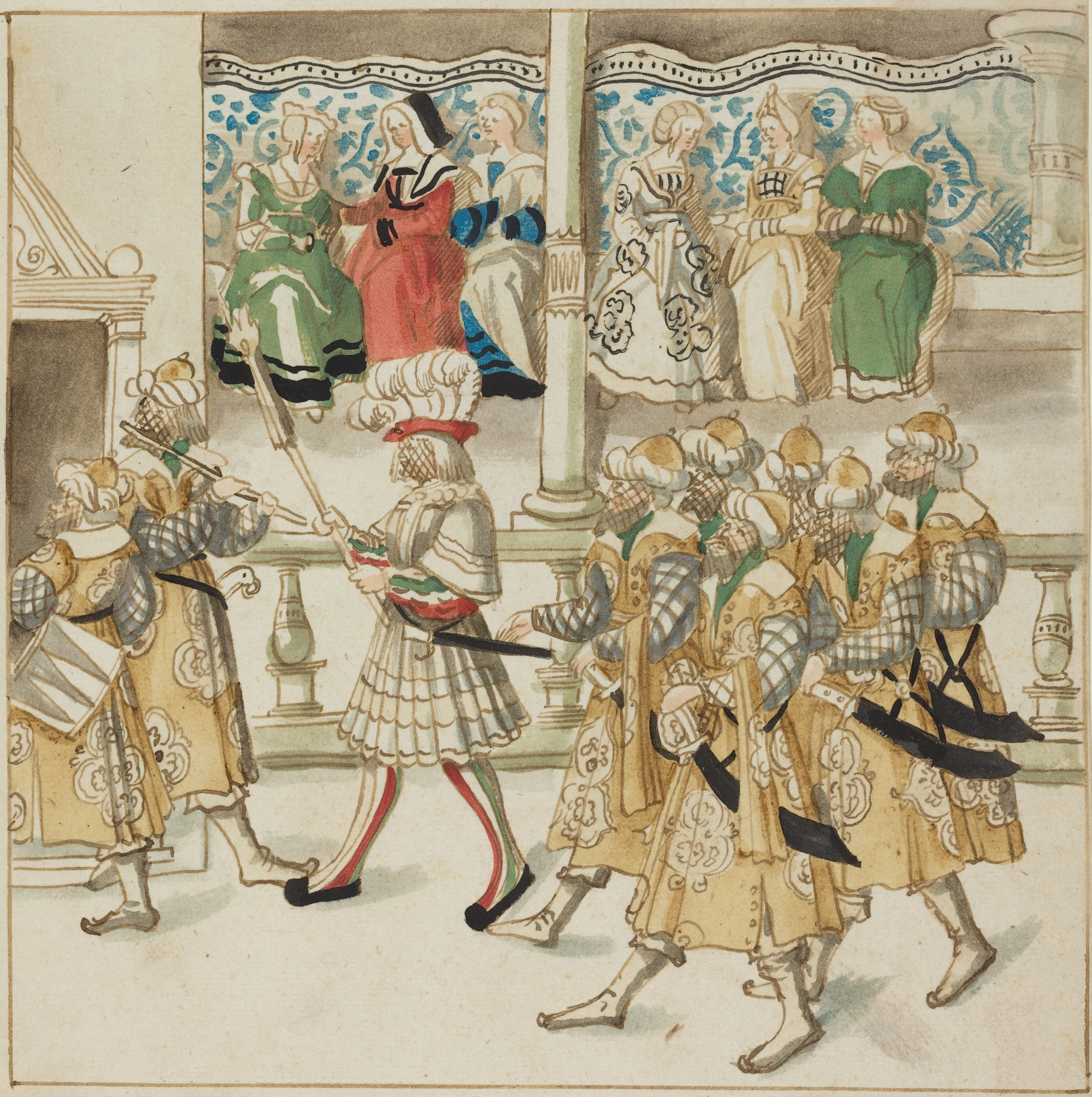parading knights in oriental costume 1964.8.1760