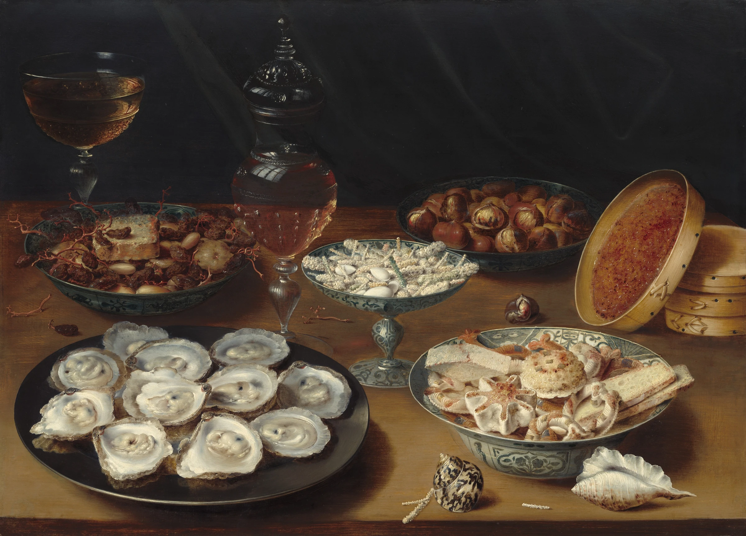 Dishes With Oysters, Fruit, And Wine 1995.32.1