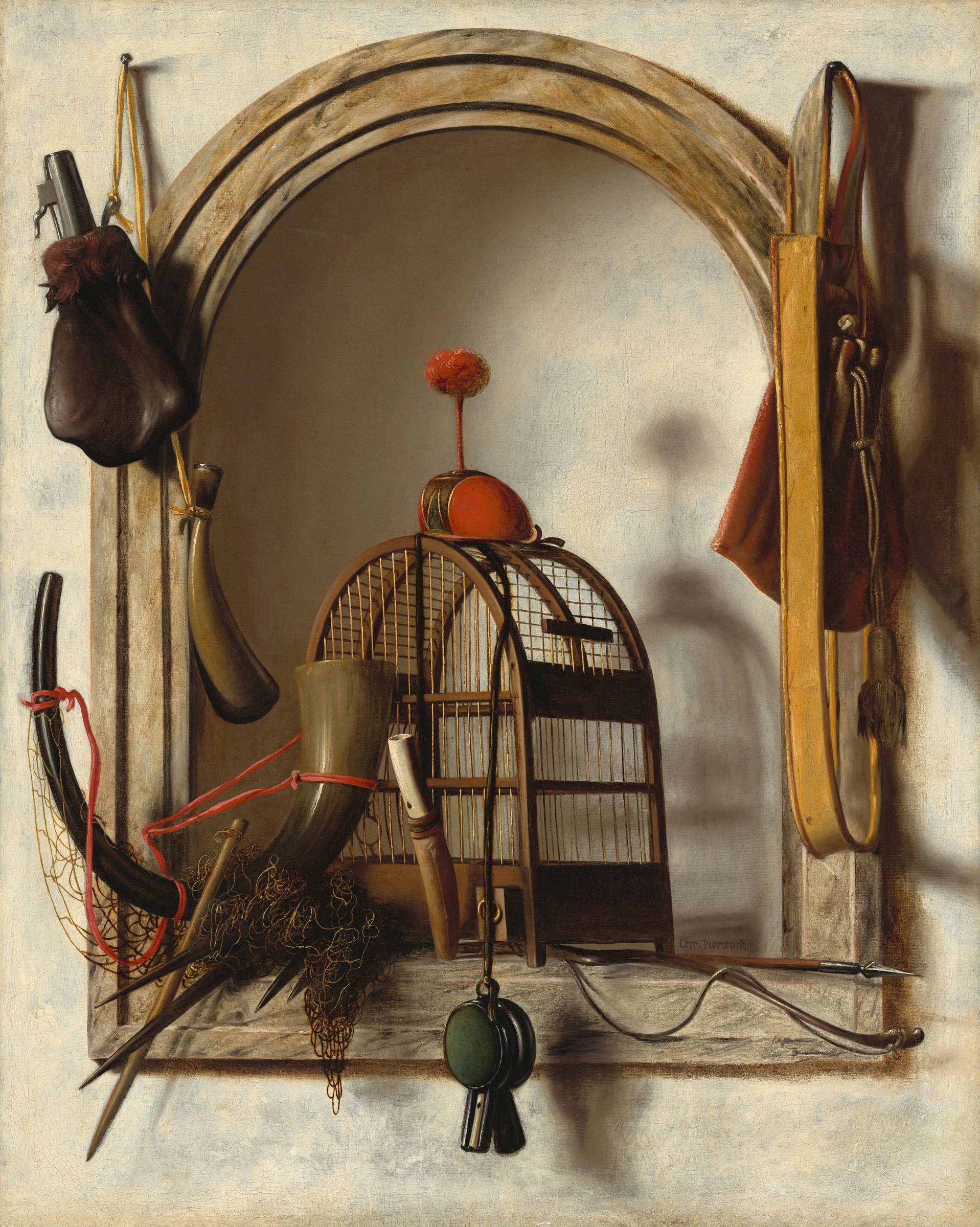 Niche With Falconry Gear 2003.39.1
