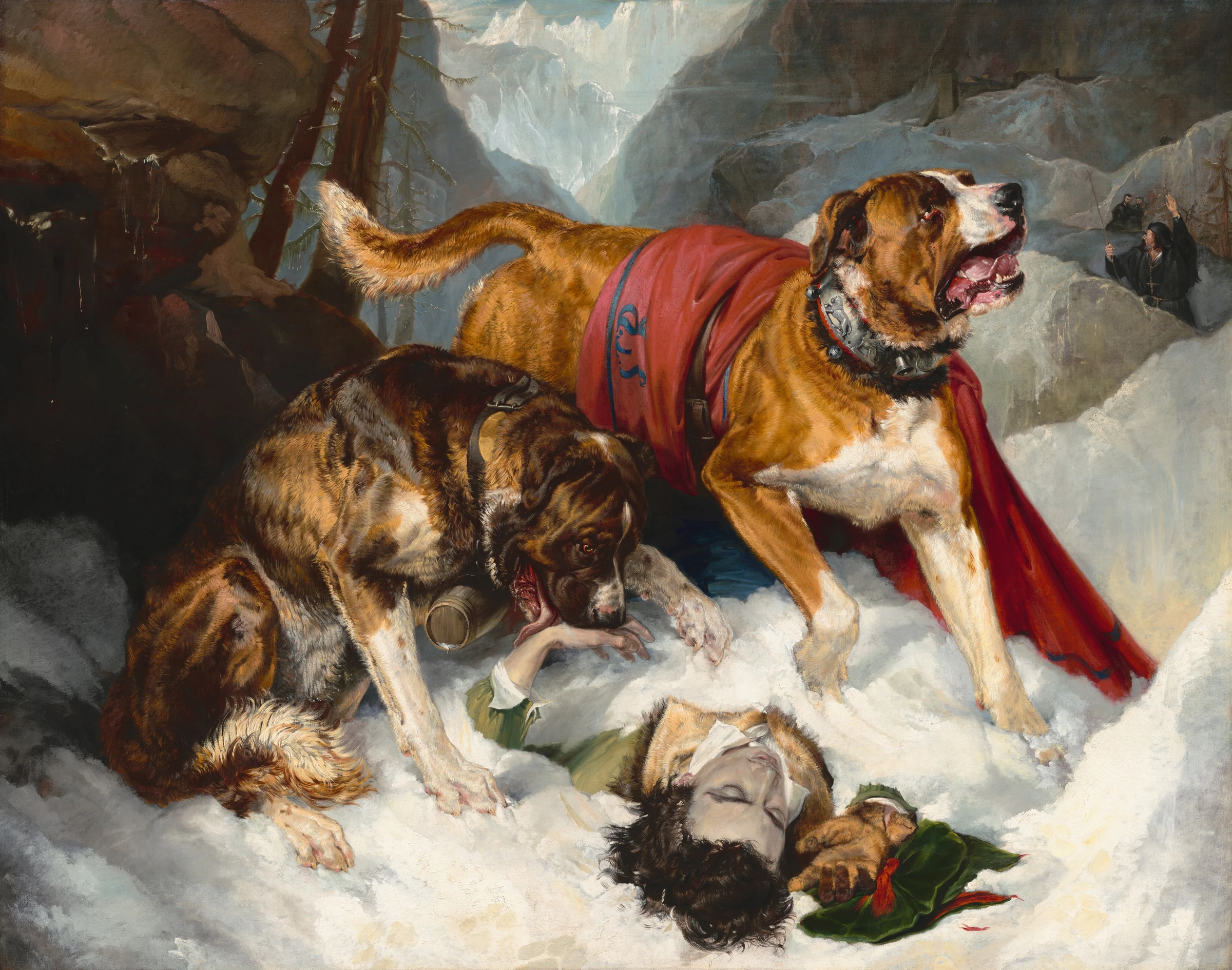 Alpine Mastiffs Reanimating A Distressed Traveler 2019.120.1