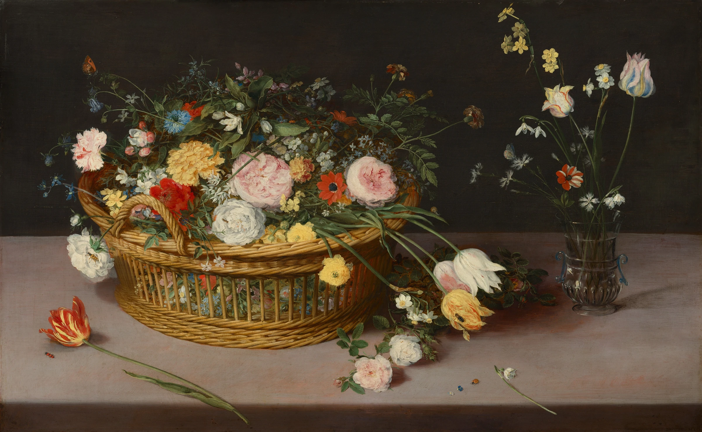 Flowers In A Basket And A Vase 1992.51.7