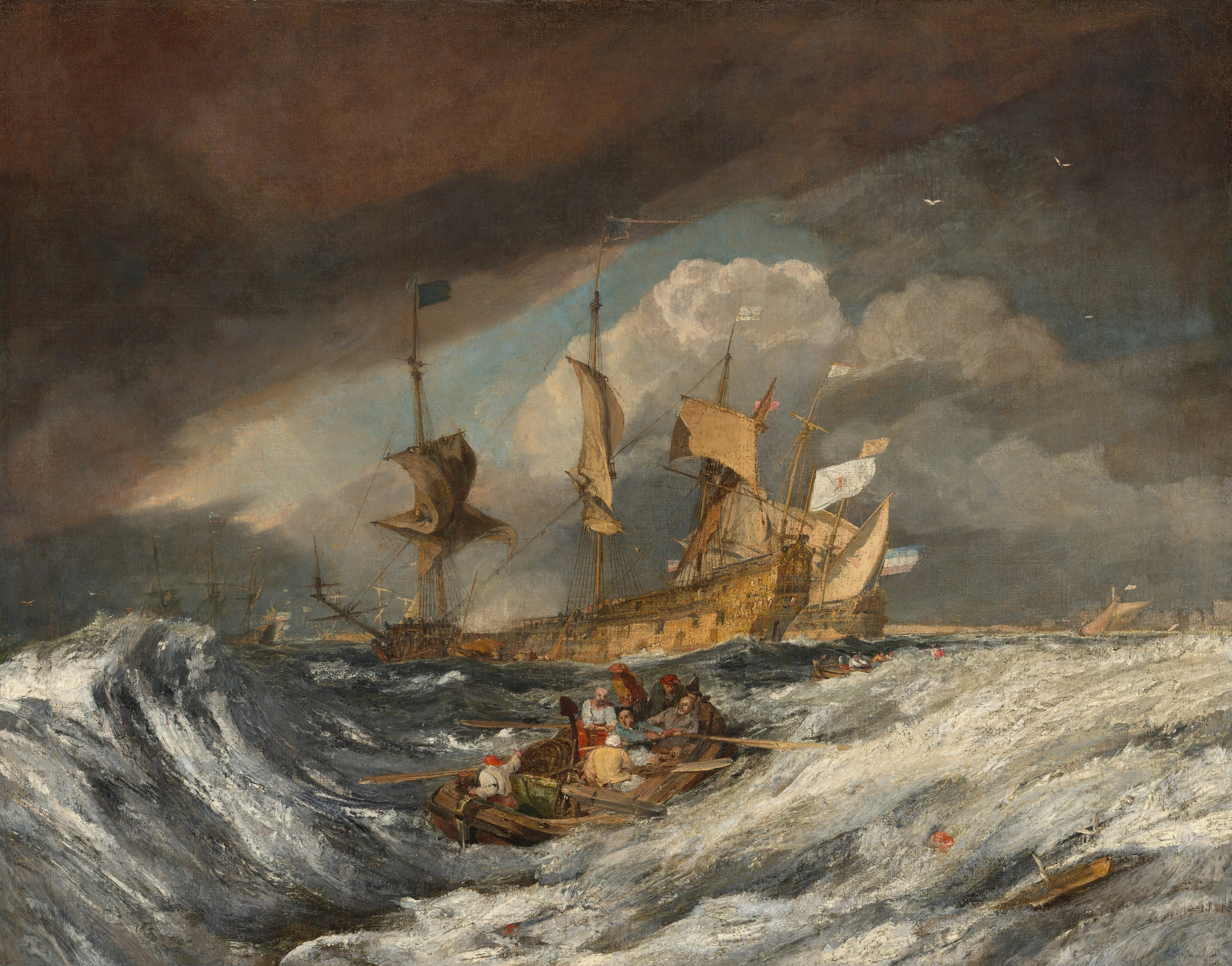 Boats Carrying Out Anchors To The Dutch Men Of War 2014.136.52