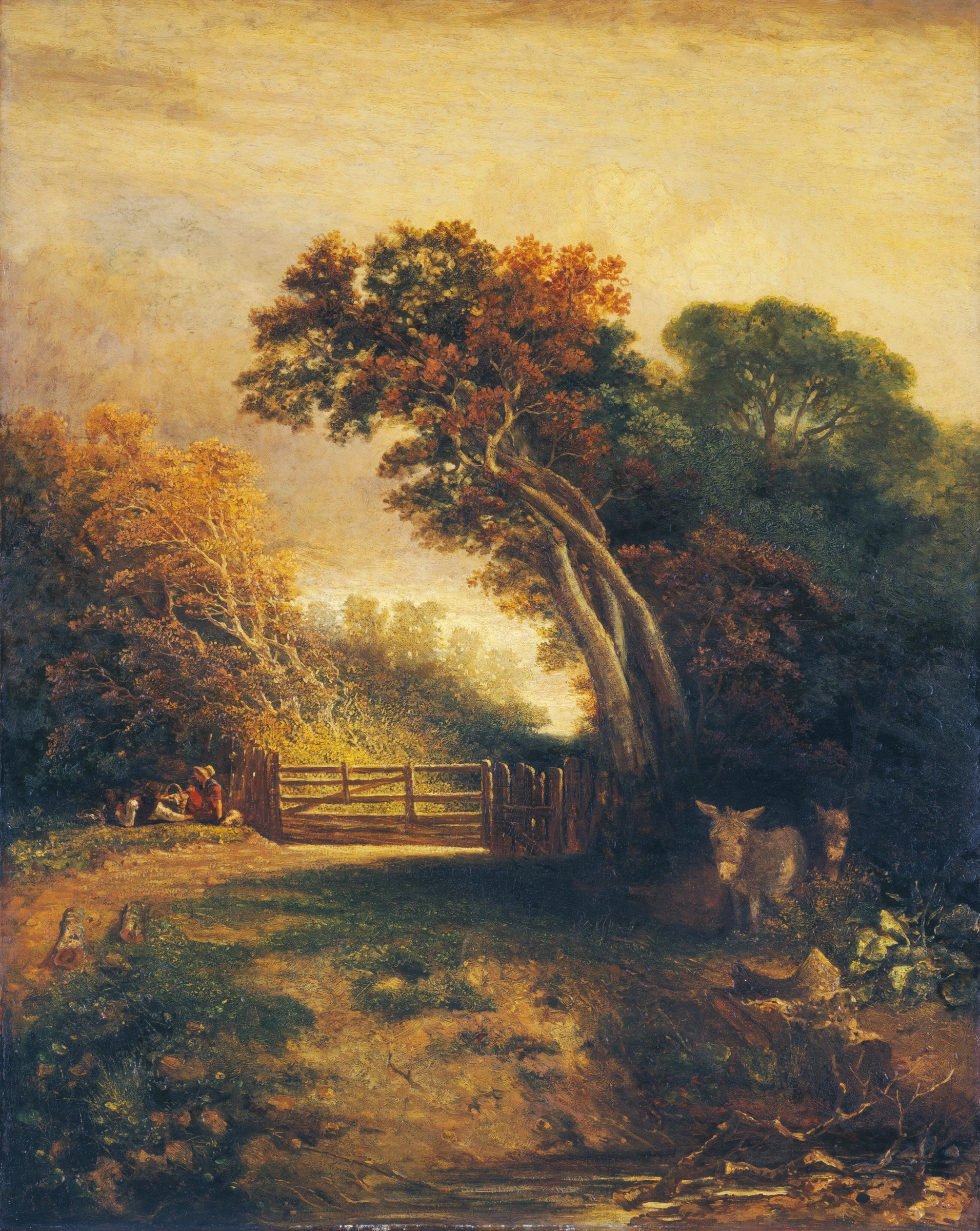Landscape With Picnickers And Donkeys By A Gate 1942.9.14