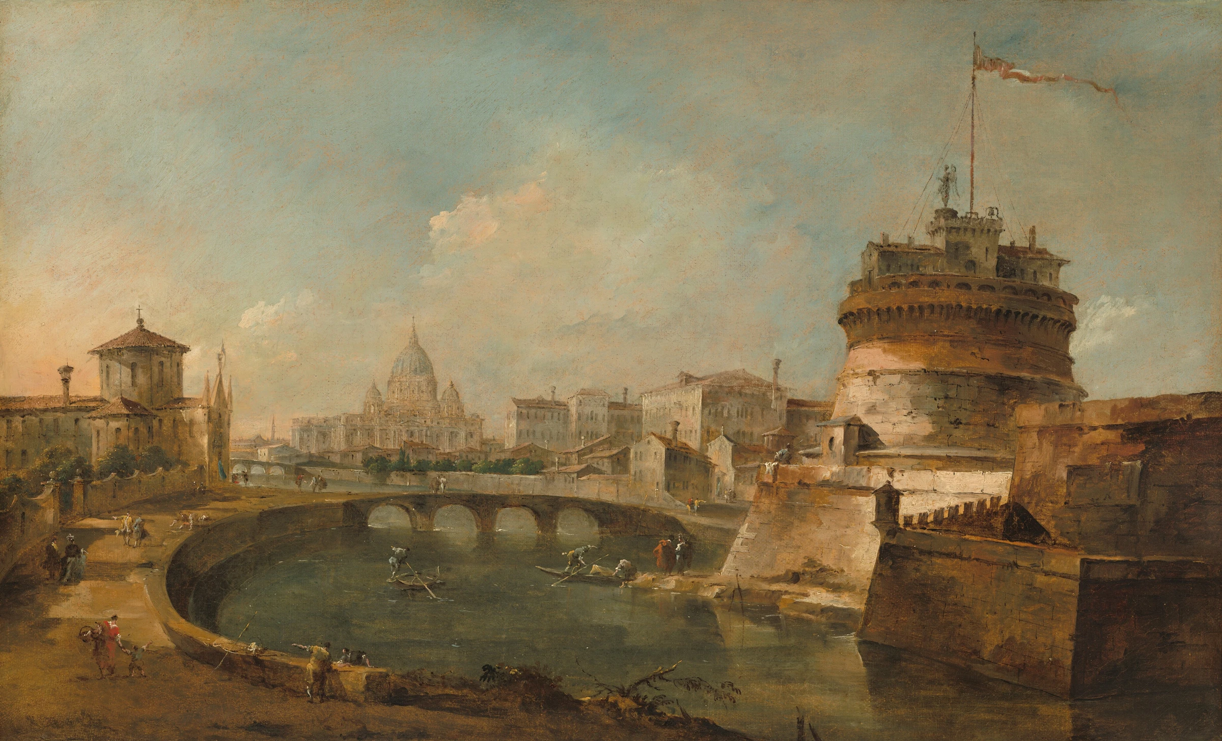 Fanciful View Of The Castel Sant'Angelo, Rome 1956.9.2