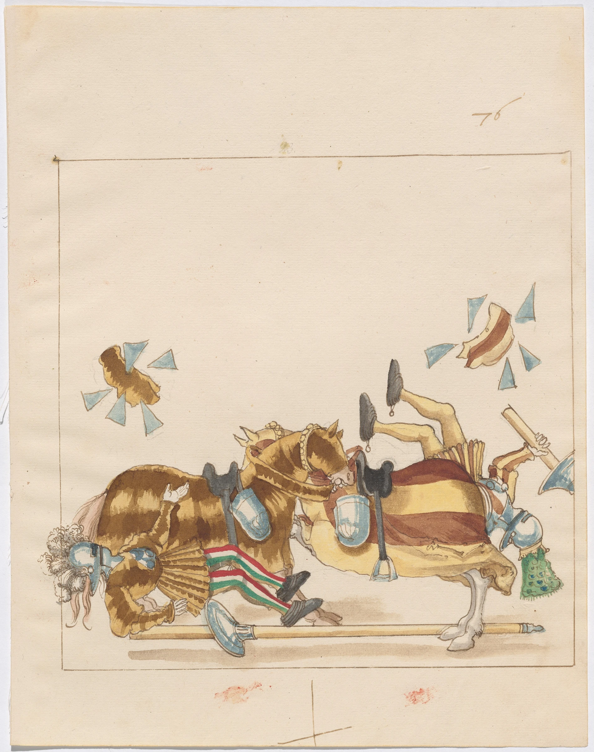 mock joust of war with flying and exploding shields 1943.3.4475