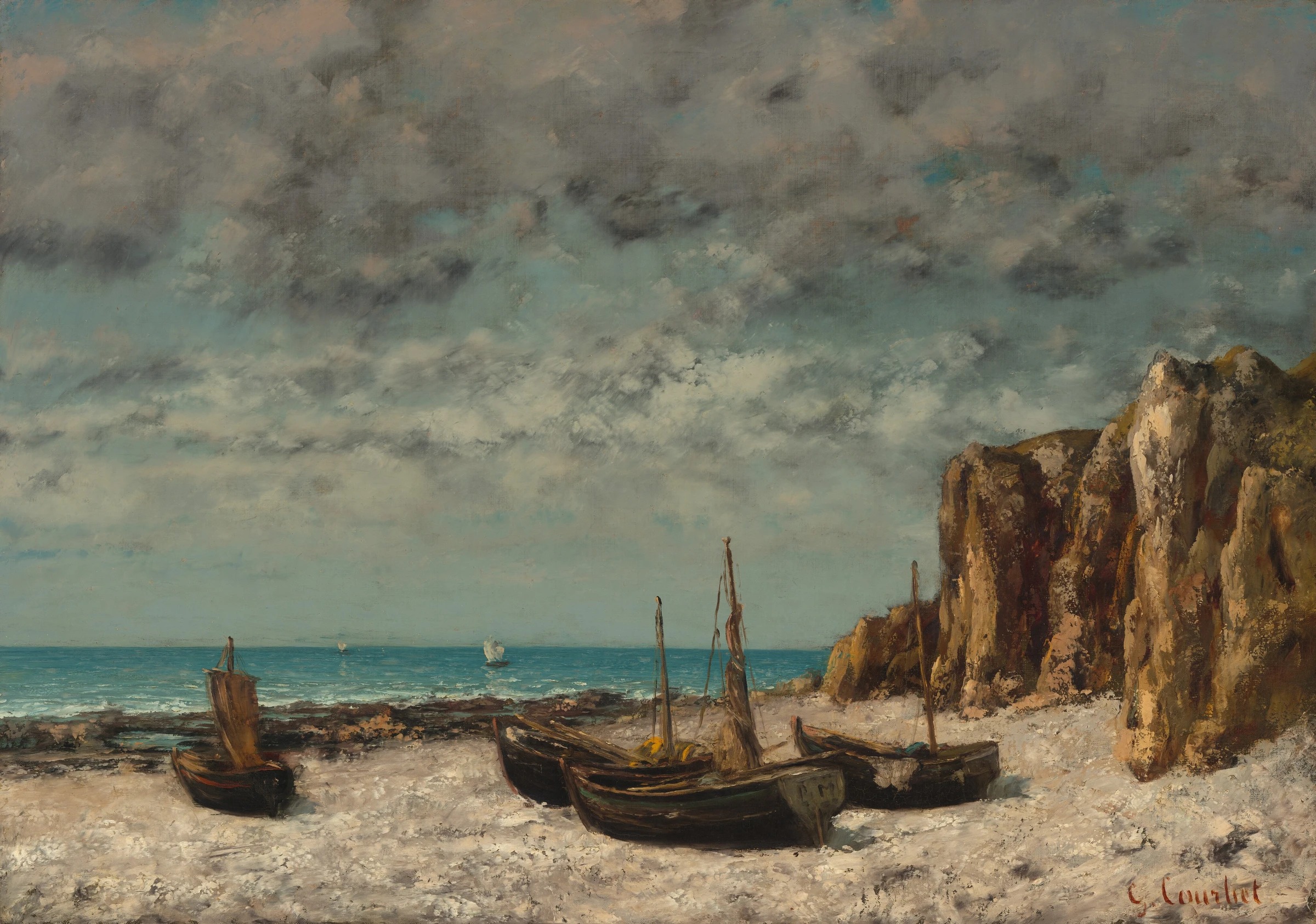 Boats On A Beach, Etretat 1972.9.7