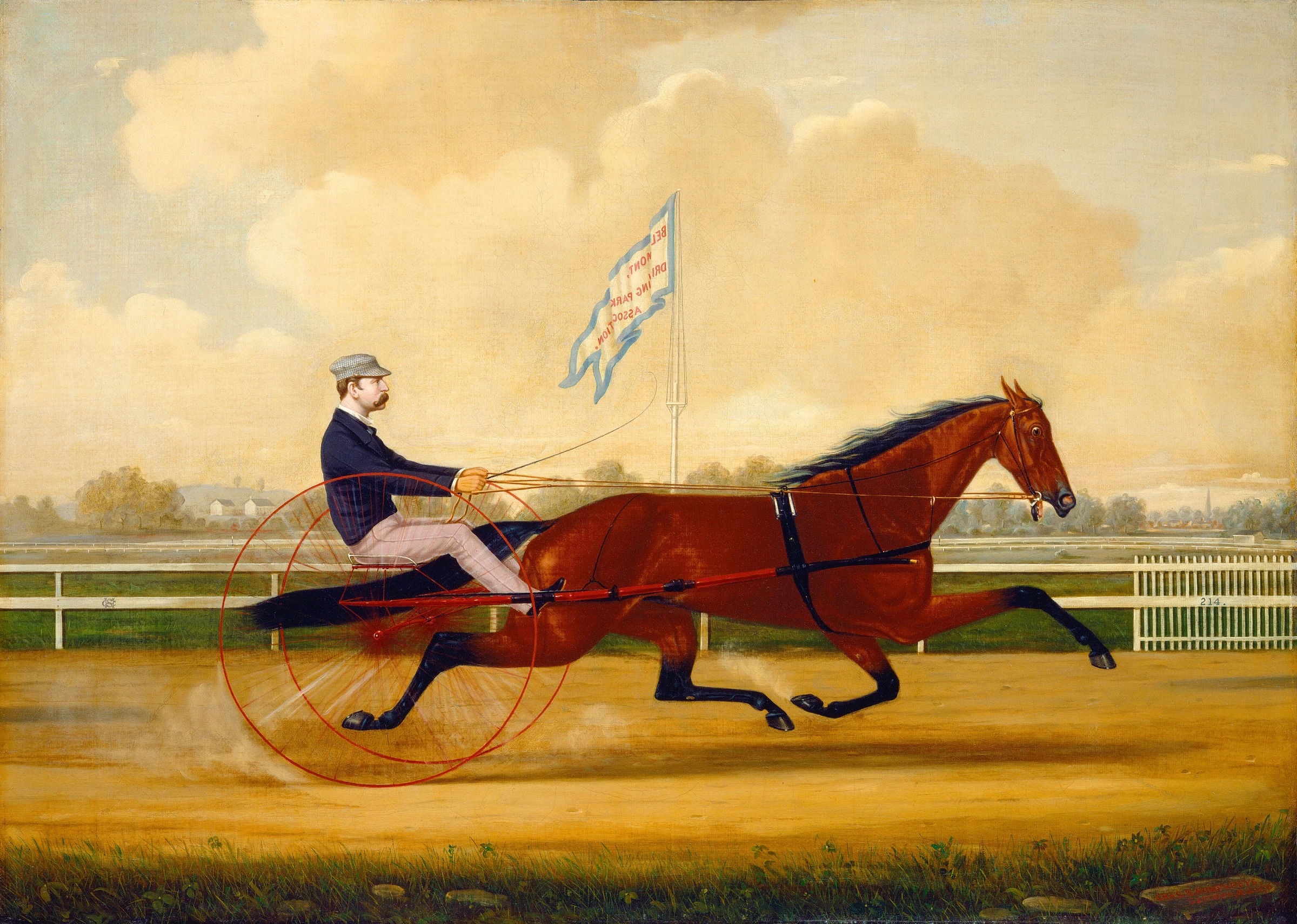 Budd Doble Driving Goldsmith Maid At Belmont Driving Park 1971.83.6