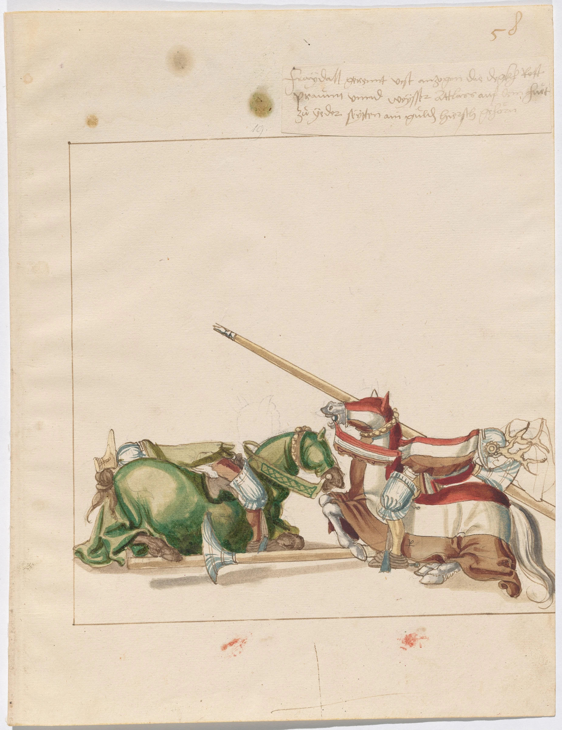 mock joust of war with fixed shields 1943.3.4462