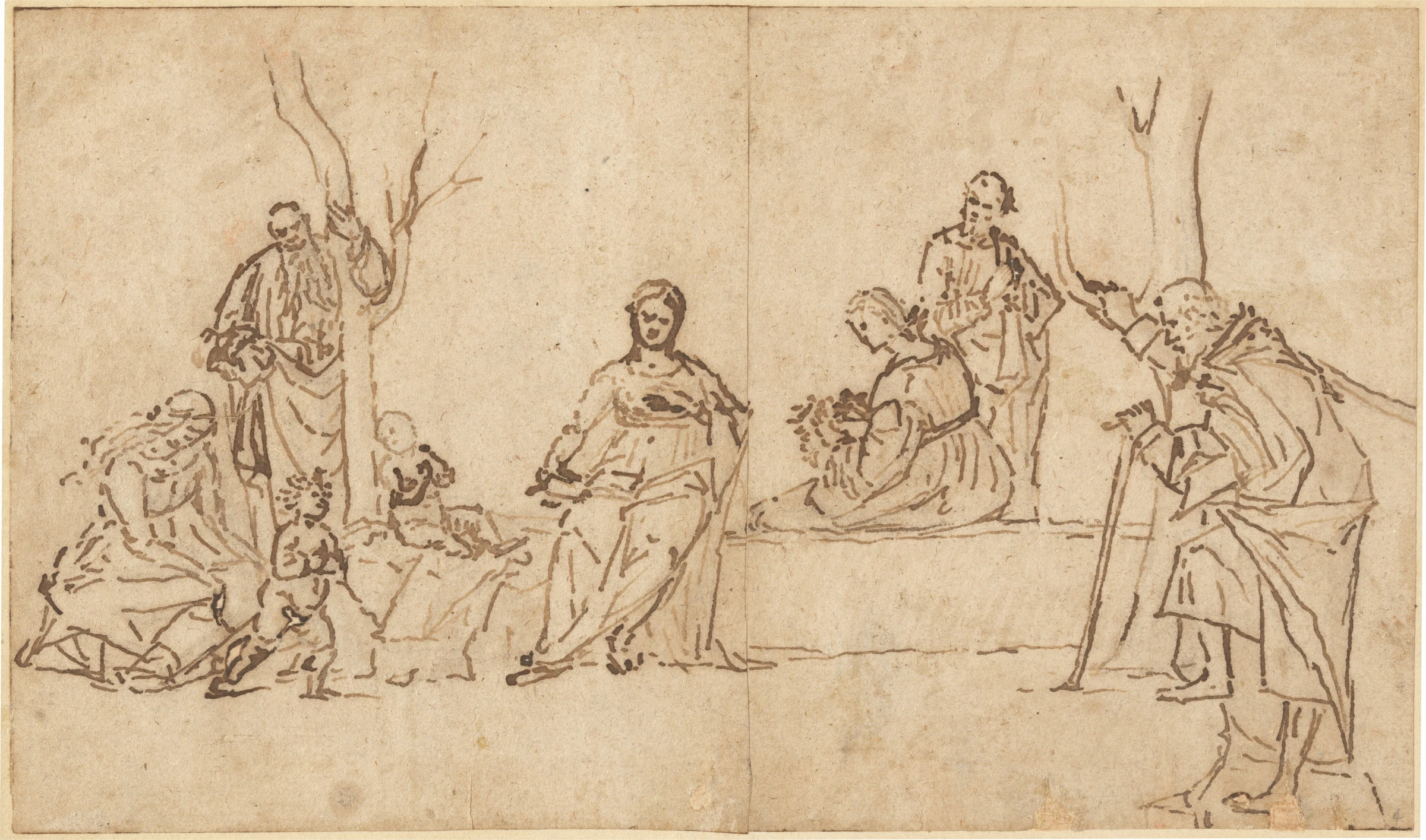 the madonna and child with saints in a landscape (sacra conversazione) 1990.43.1