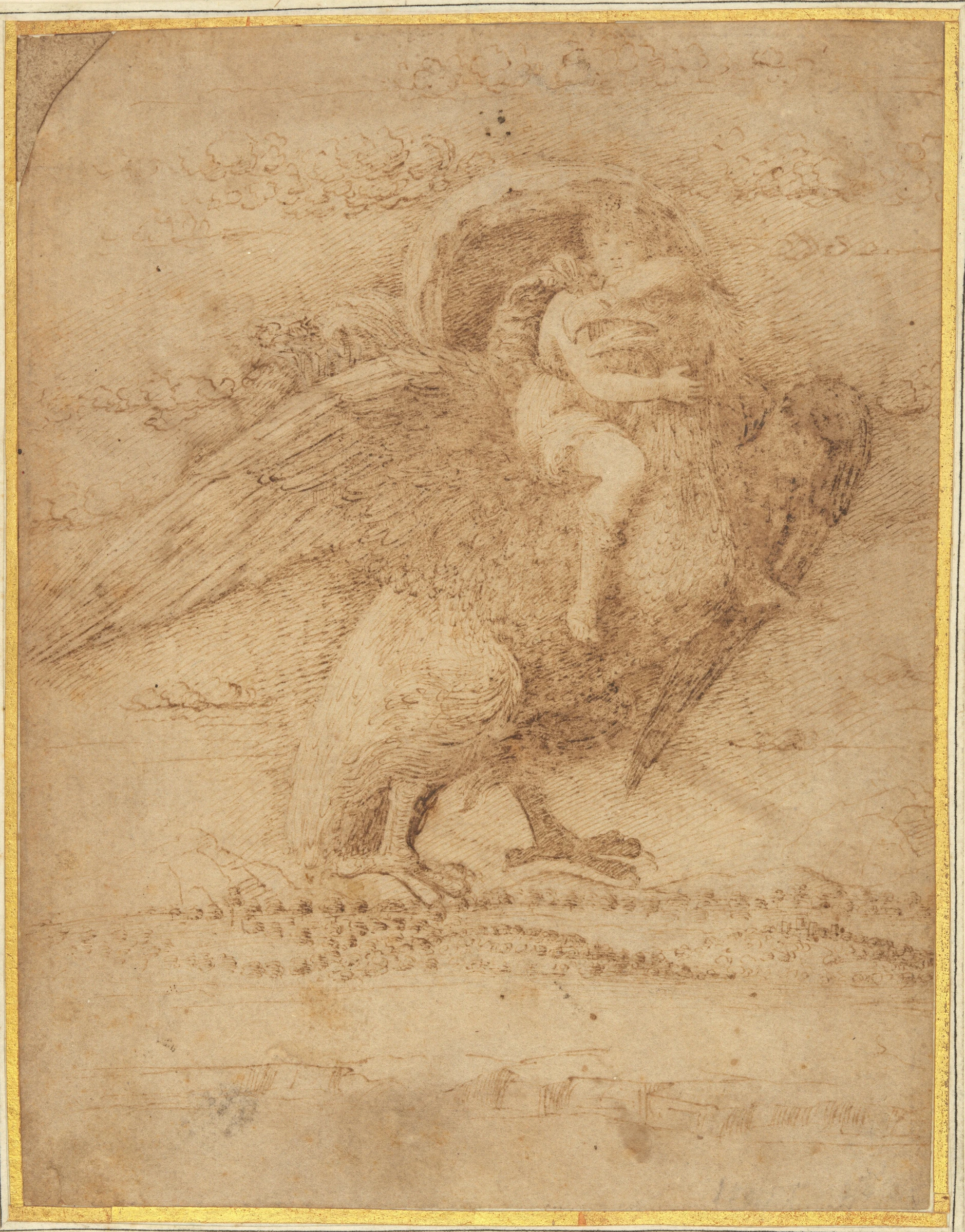 jupiter and ganymede above an extensive landscape 1996.11.1