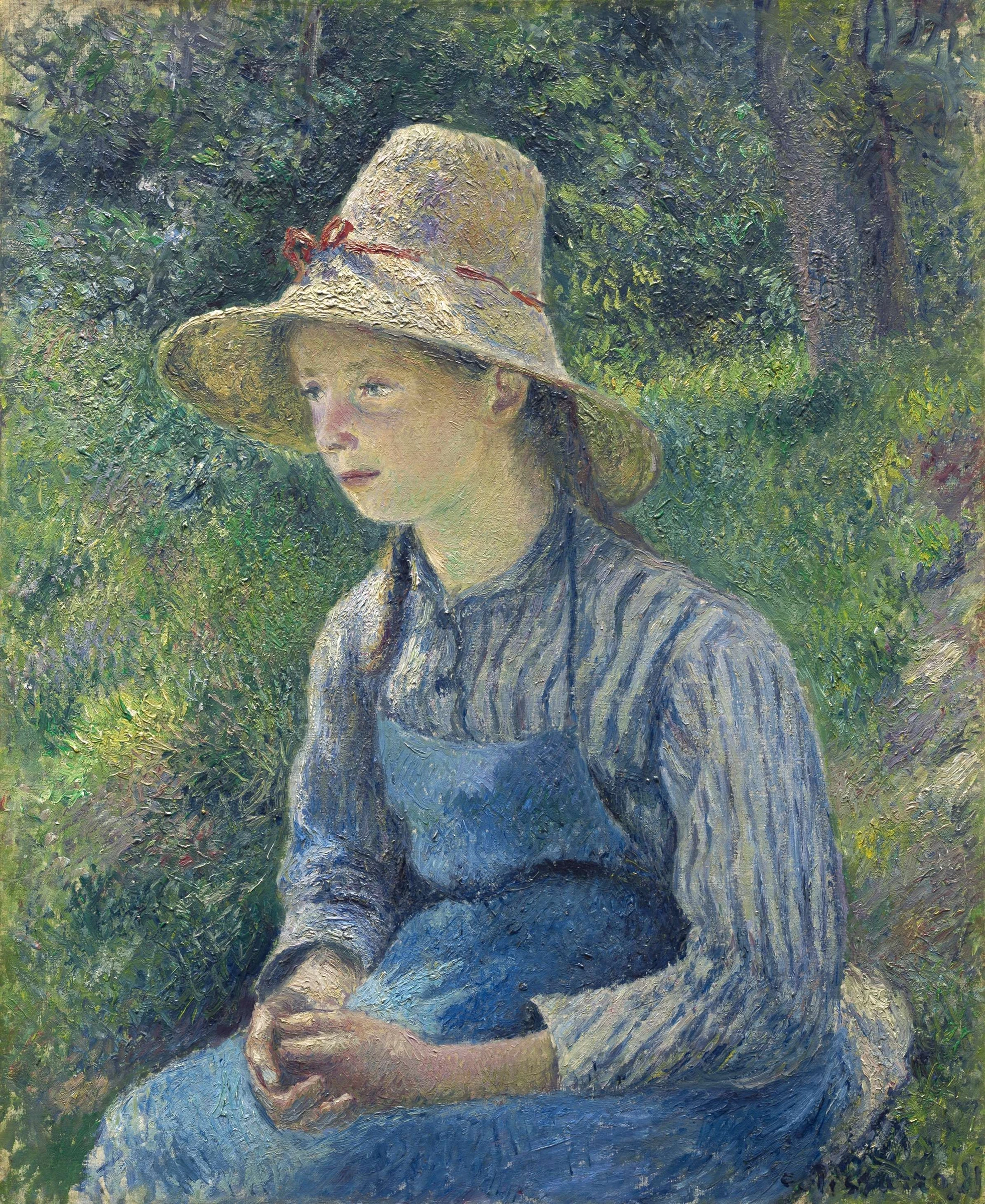 Young Peasant Girl Wearing a Hat, 1881