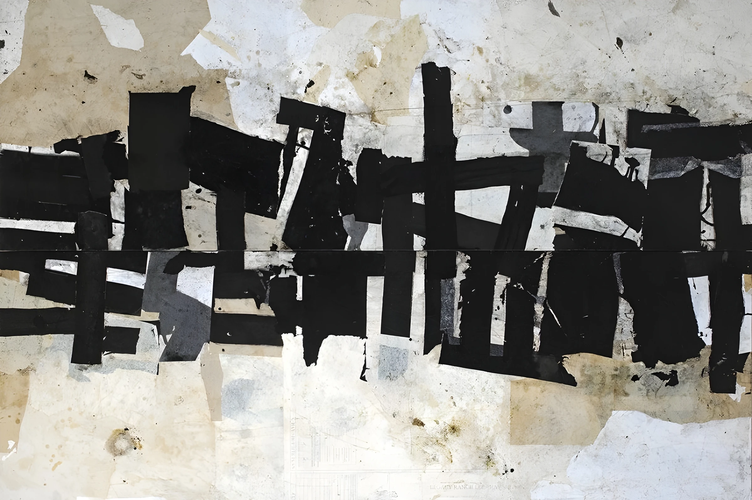 Rough Black Fence-Like Strokes