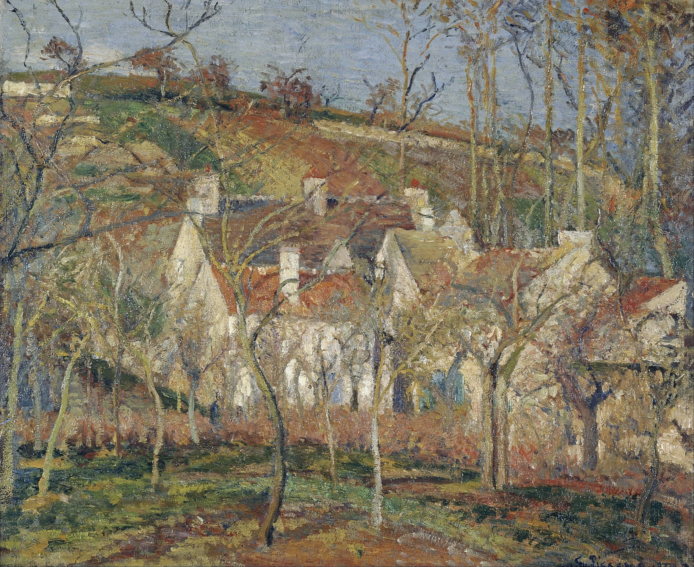Red Roofs, Corner of a Village, Winter, 1877