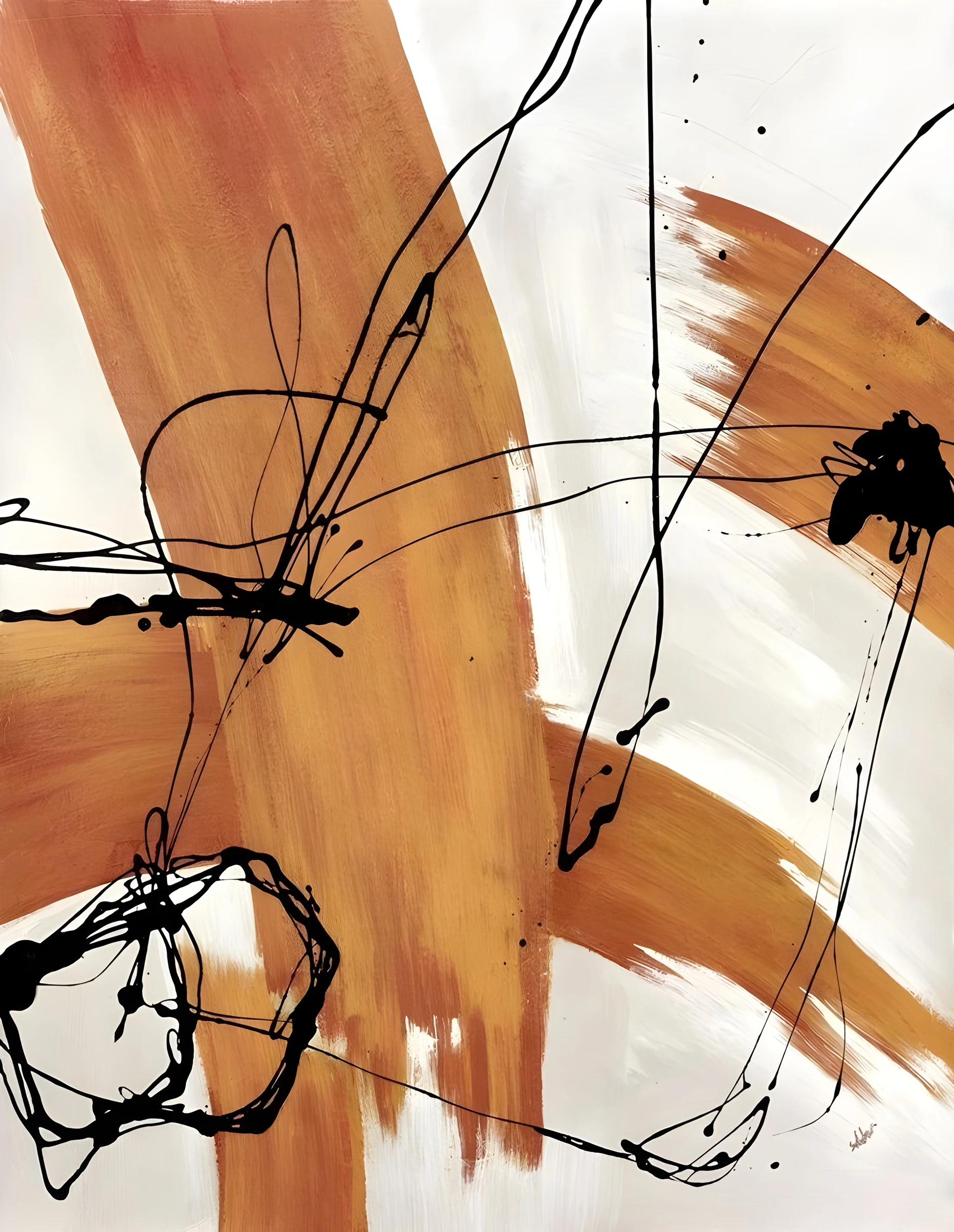 Ochre Planes with Fine Scribbles