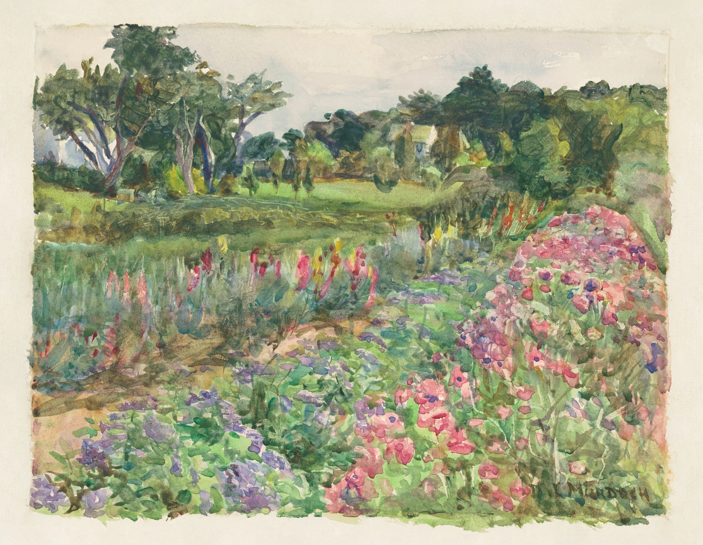 Parmelee Estate in Bloom (ca. 1920) by Dora Louise Murdoch