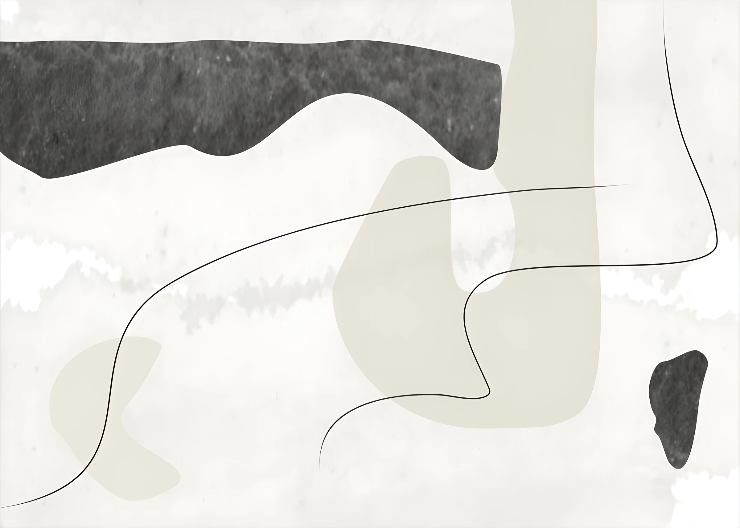 Soft Grey Fields and a Wandering Line