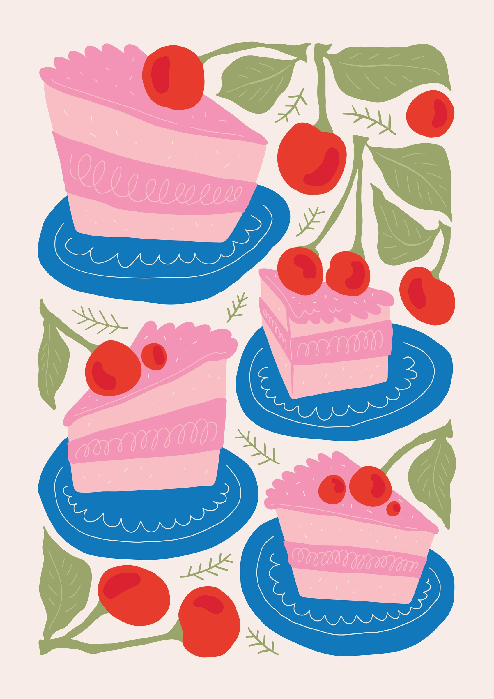 Cherry Cake Pattern
