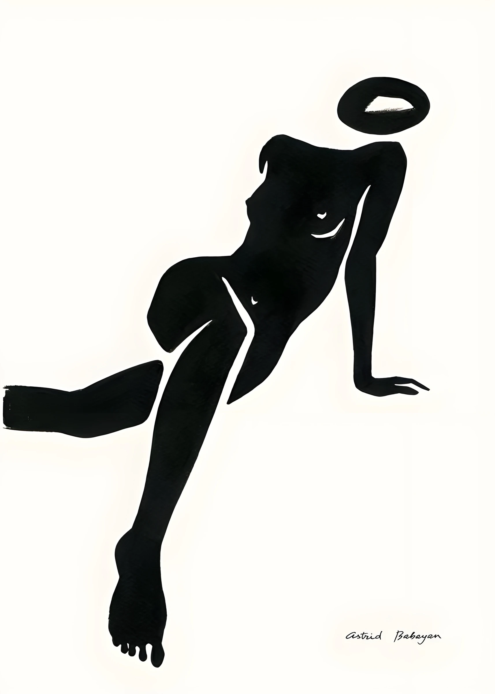 Reclining Black Silhouette