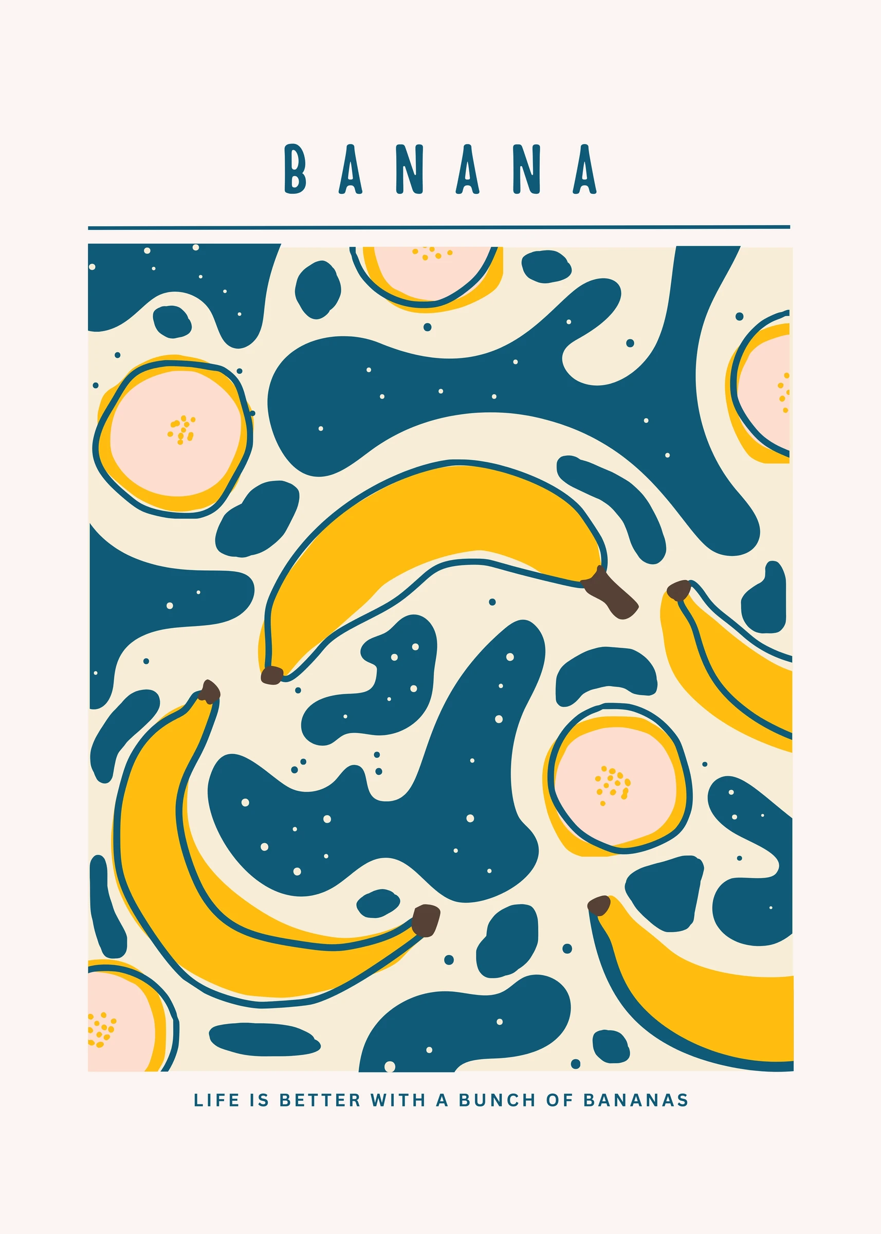 Banana Pattern Poster
