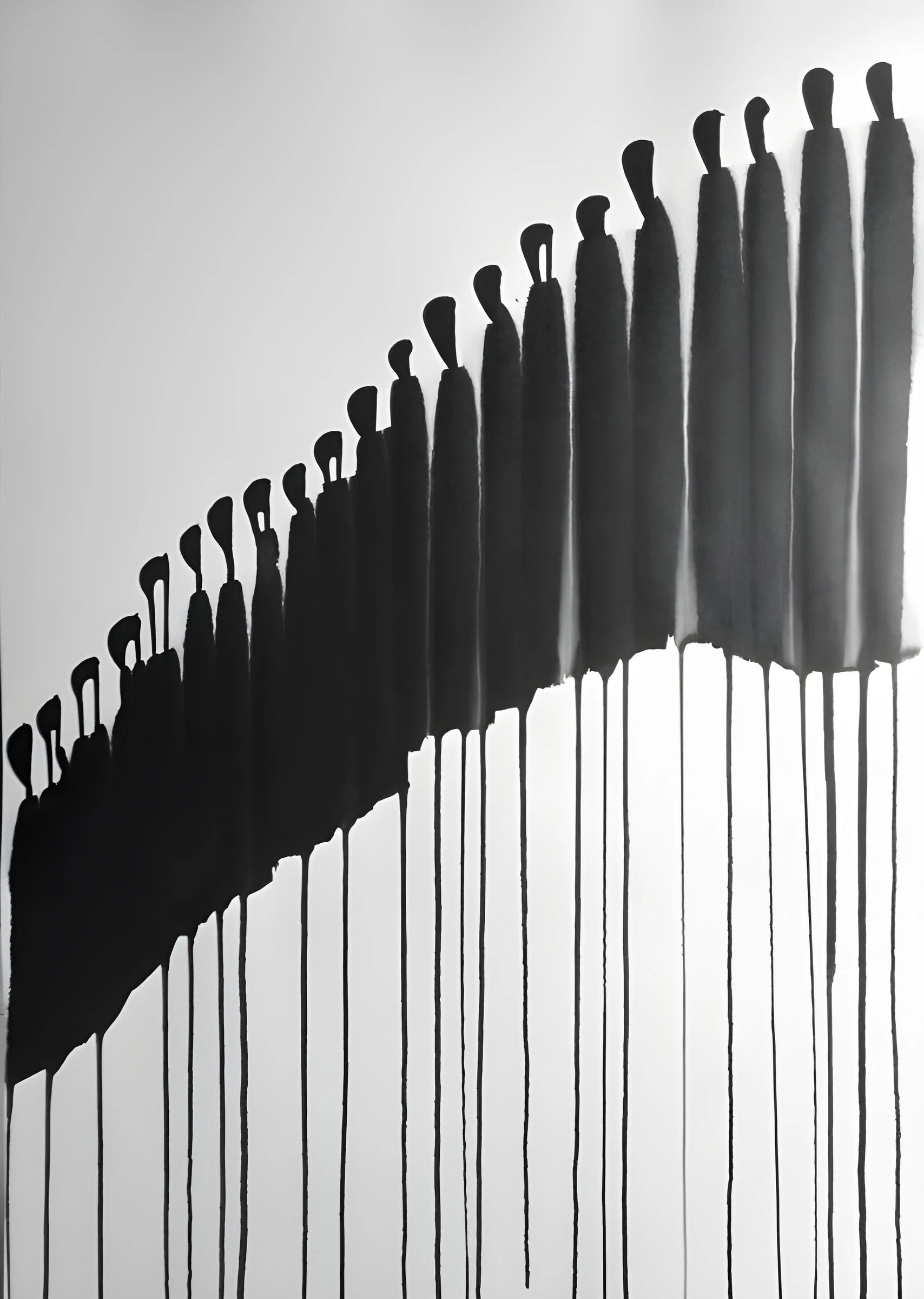 Rising Row of Dark Figures