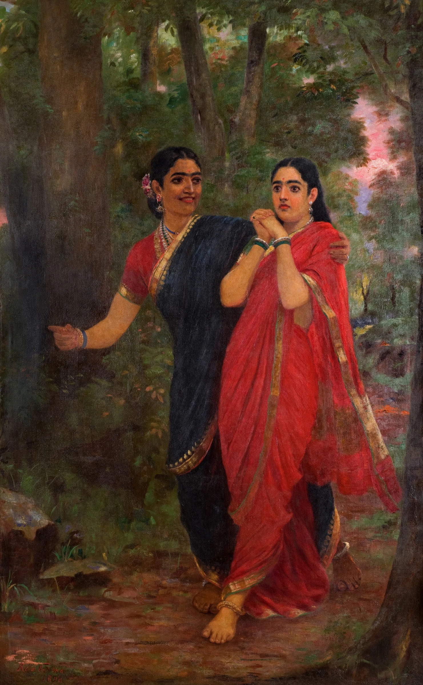 Ravi Varma Draupadi and Simhika