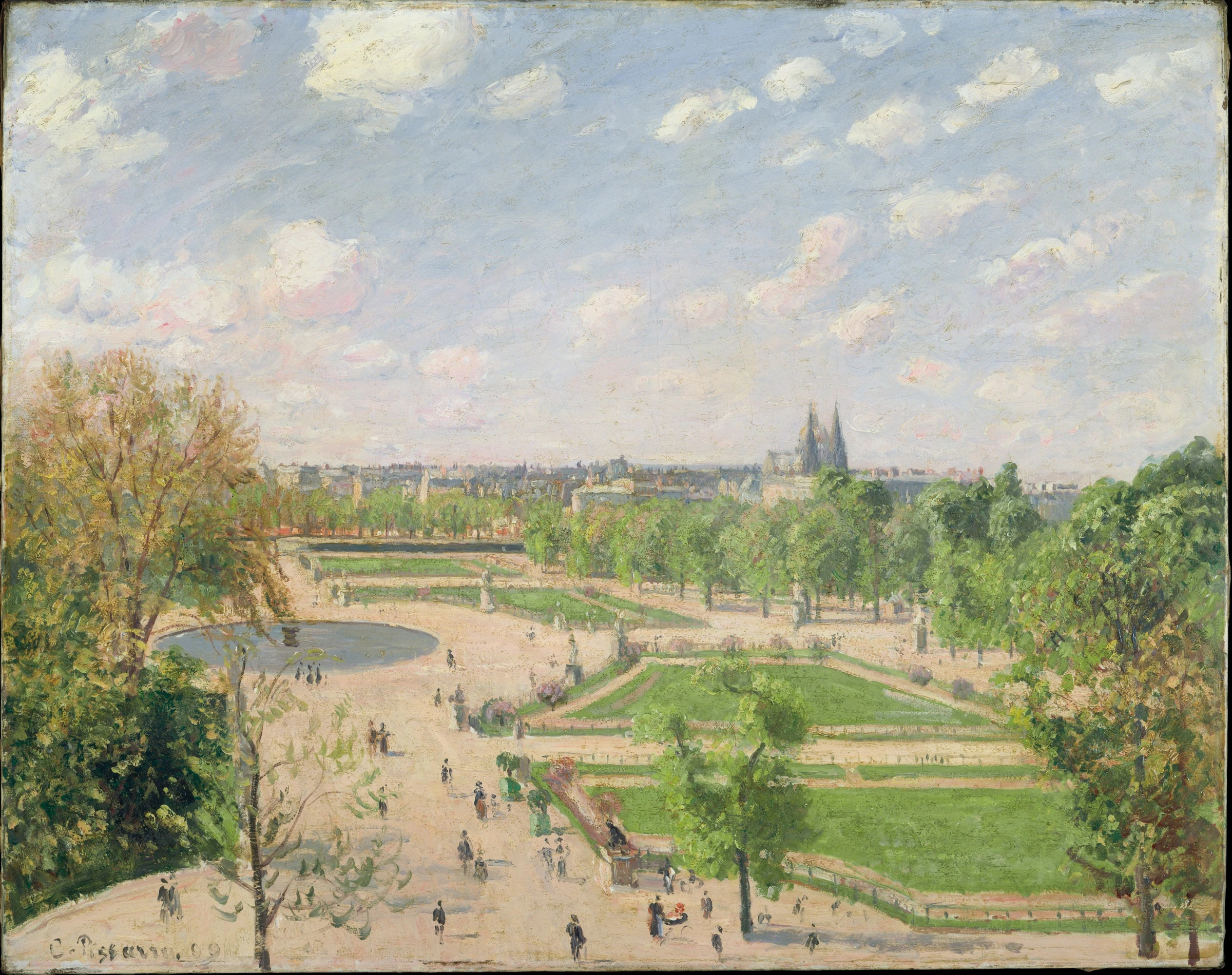 The Tuileries Gardens Morning, Spring, Sun, 1899