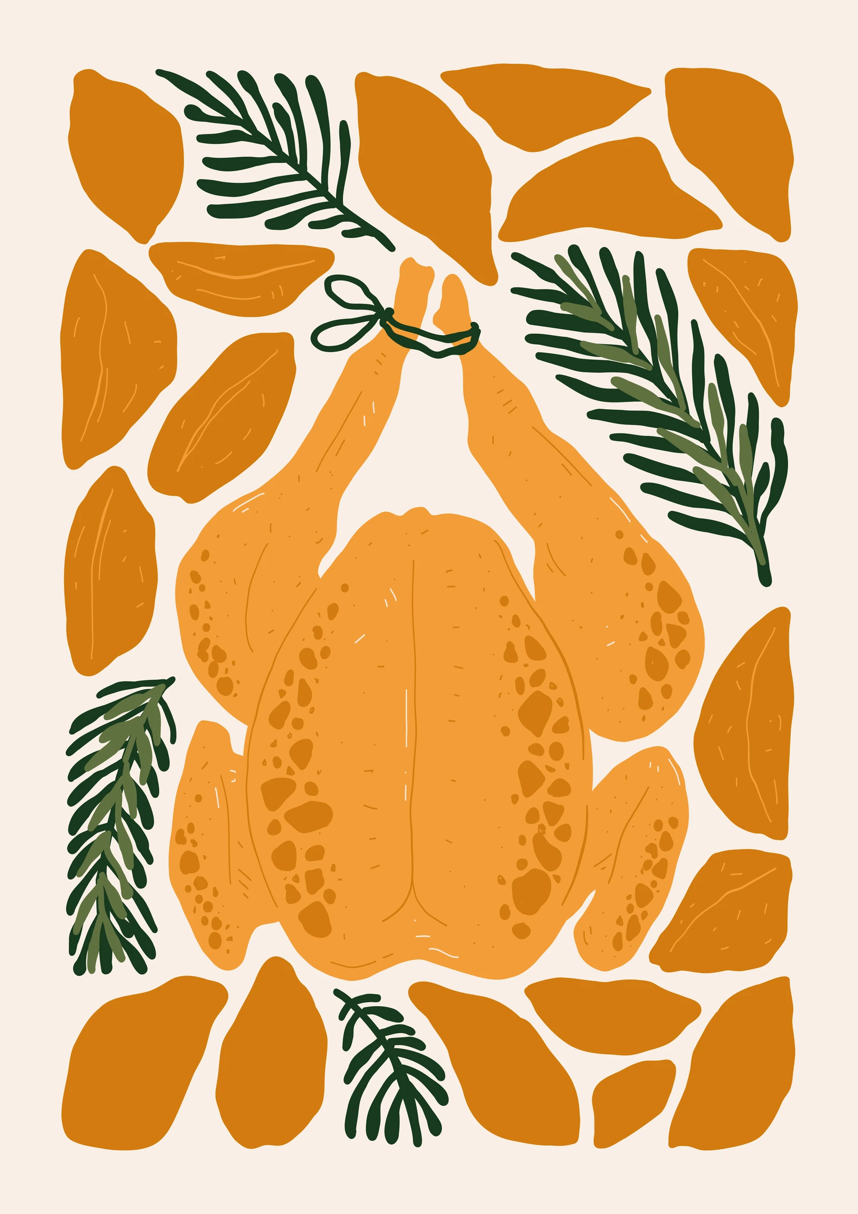 Lemons and Dark Green Leaves