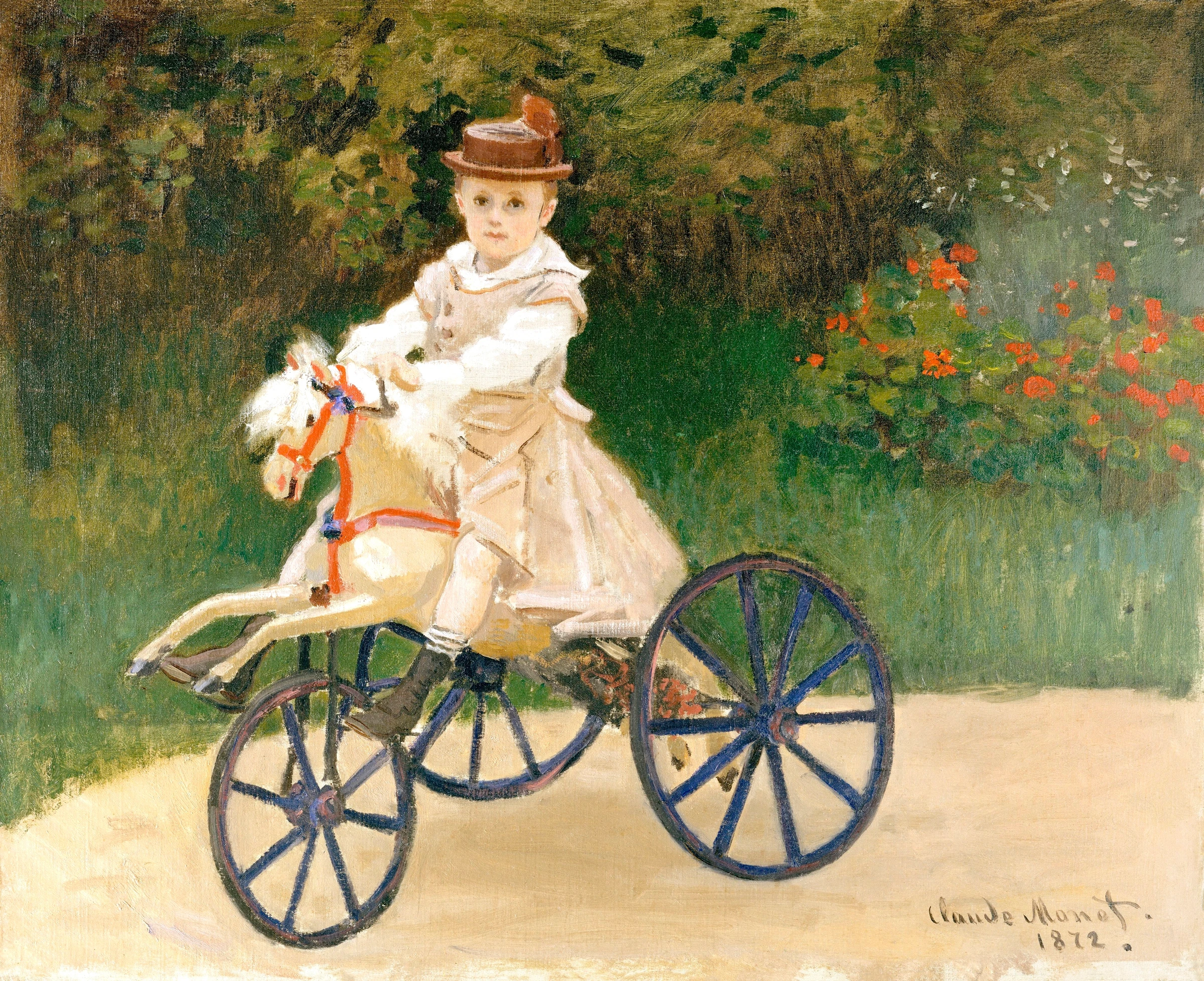 Jean Monet on His Hobby Horse (1872) by Claude Monet