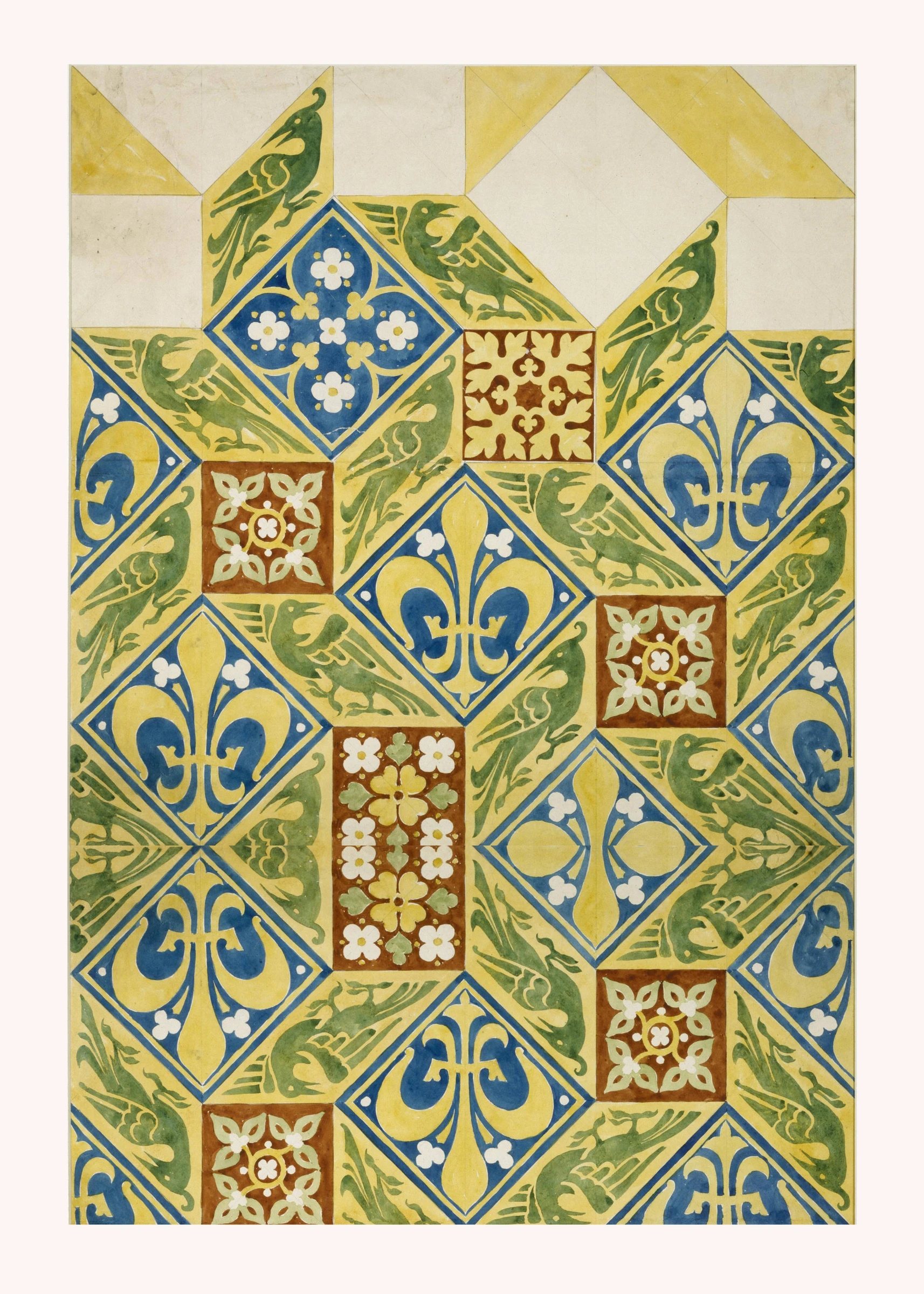 Green and Gold Decorative Tiles