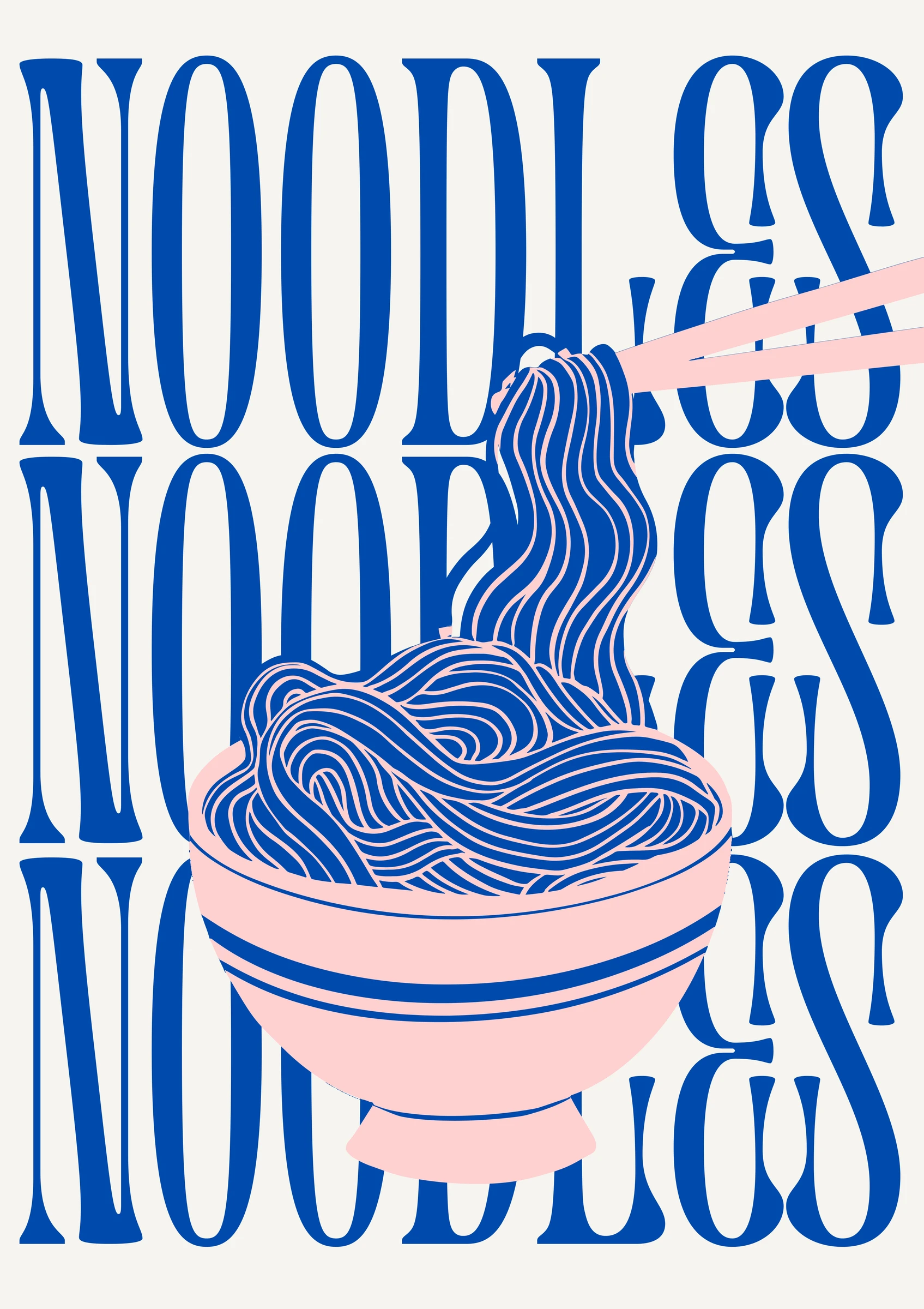 Blue Noodles Typography