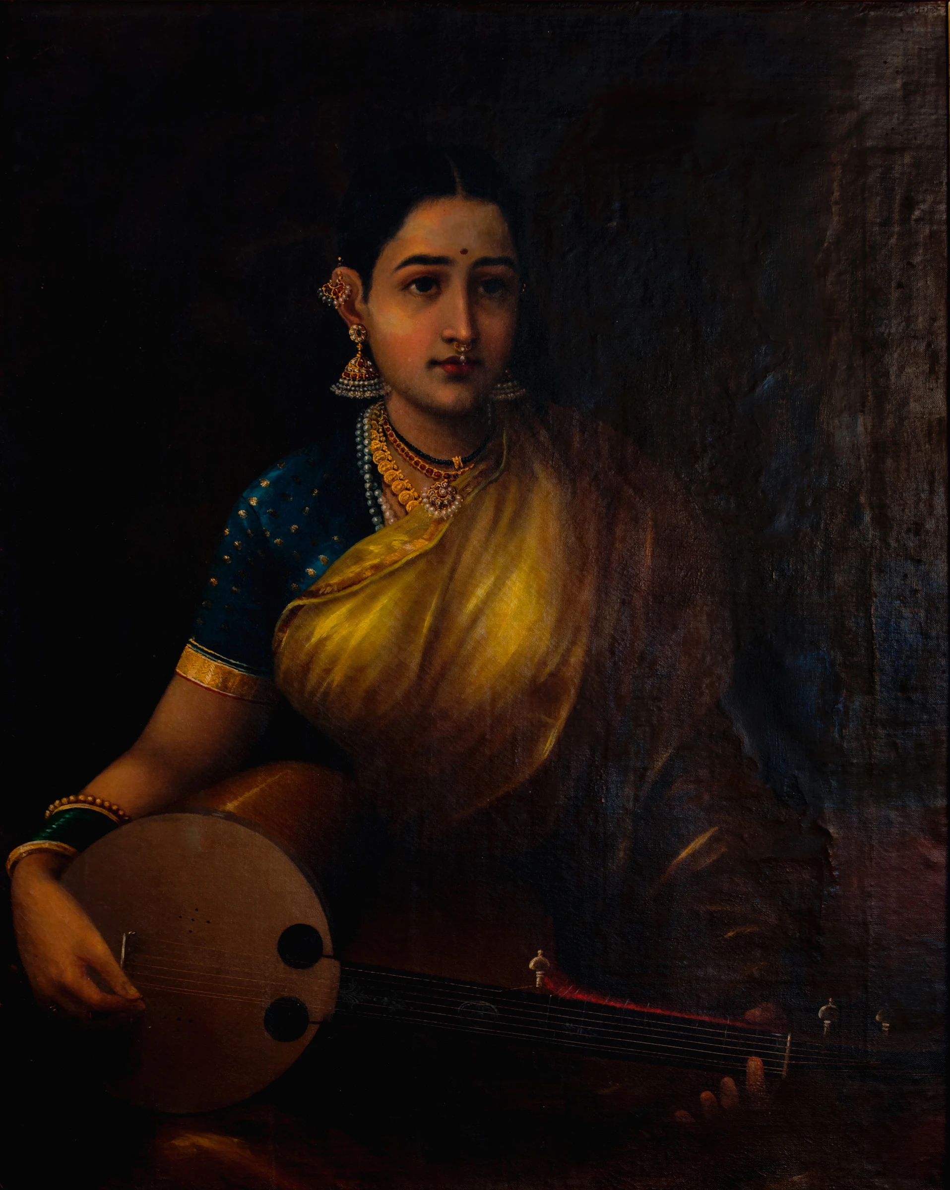 A Tamil Lady Playing the Swarbat